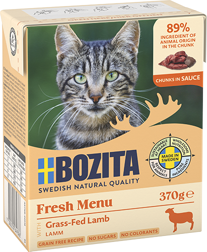 BOZITA Katzen-Nassfutter Lamm Häppchen in Sauce