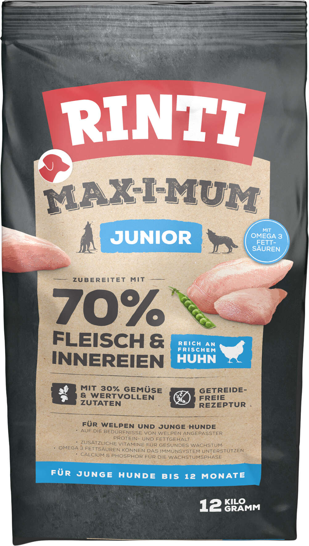 RINTI Hunde-Trockenfutter MAX-I-MUM Junior Huhn