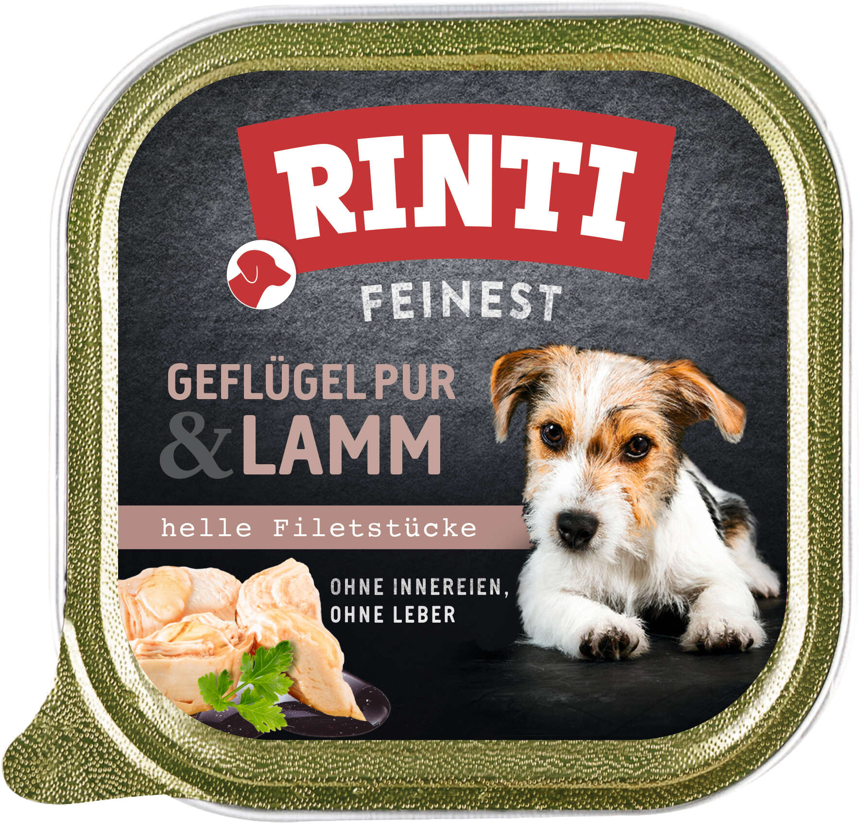 RINTI Hunde-Nassfutter Feinest Geflügel pur Lamm