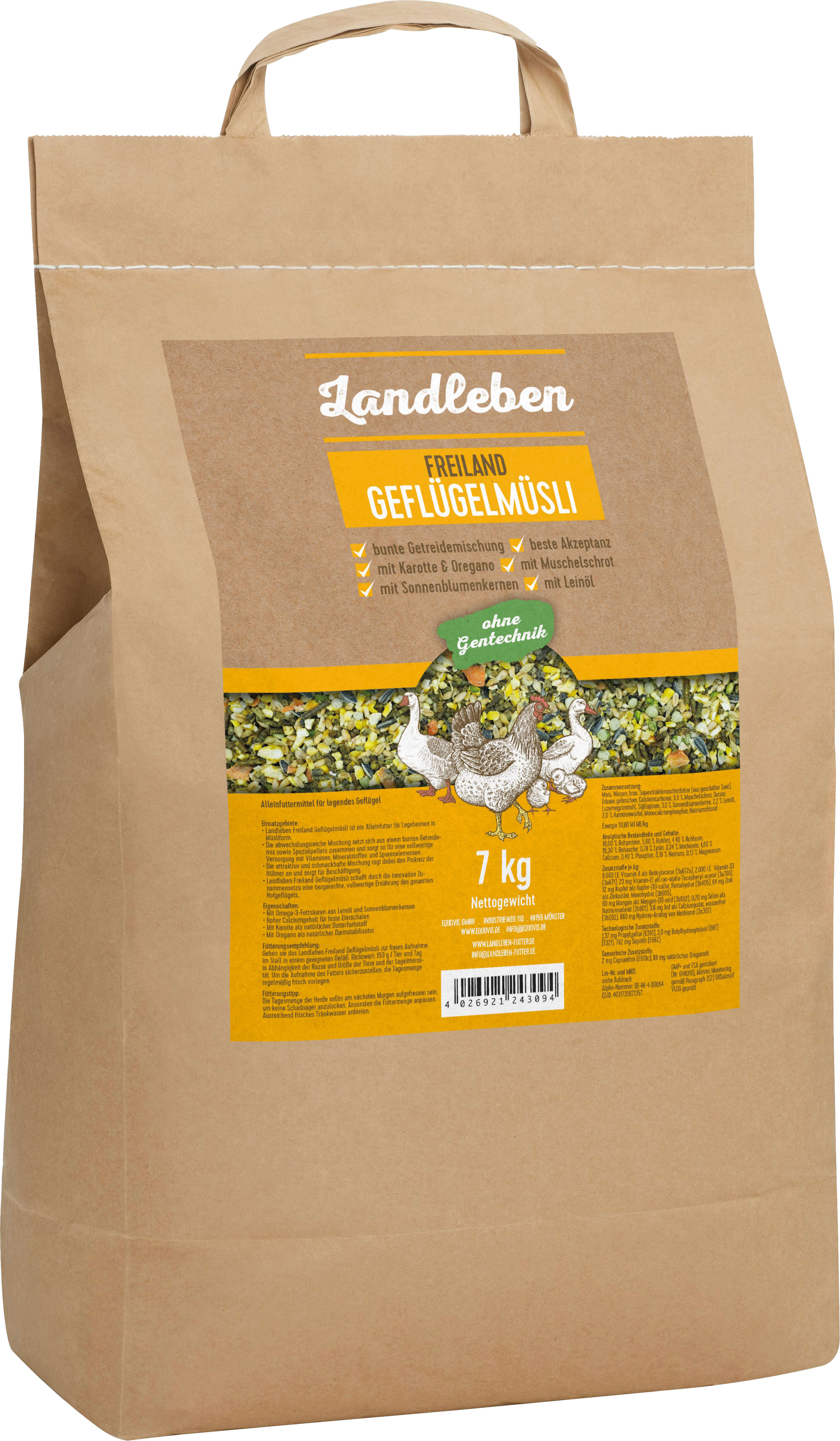 Landleben Freiland Geflügelmüsli