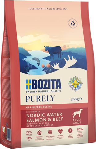 BOZITA Hunde-Trockenfutter Purely Adult Large Lachs & Rind
