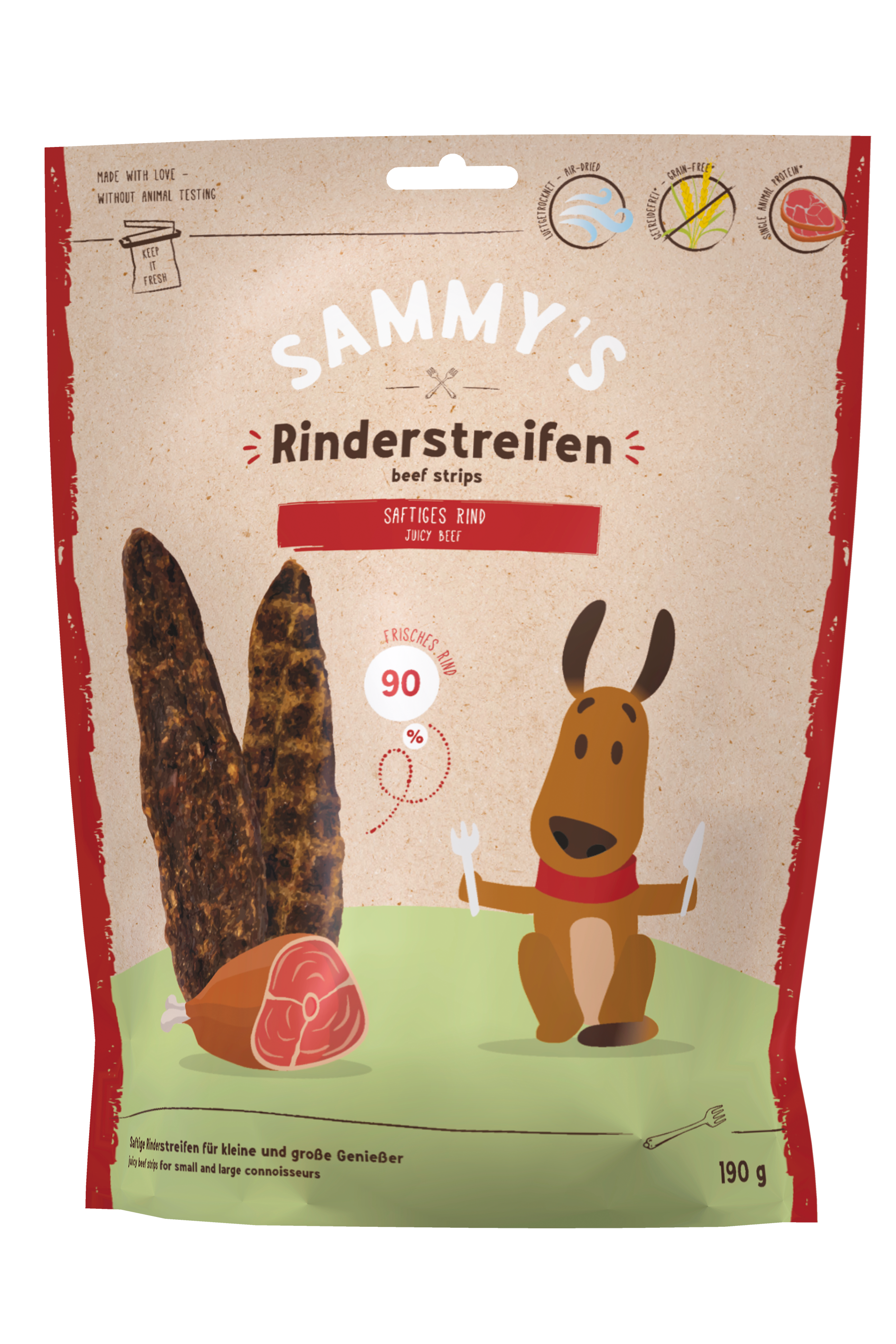 SAMMY'S Hundesnacks Hundeleckerli Sammy's Rinderstreifen