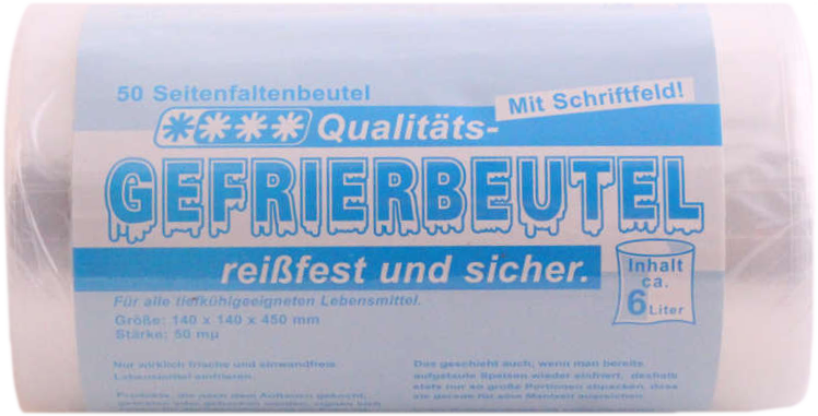 Gefrierseitenfaltenbeutel