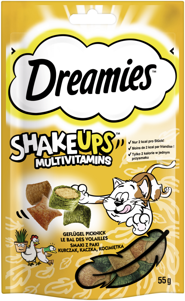 Dreamies Katzenleckerli Shake Ups Multivitamin Geflügel Picknick