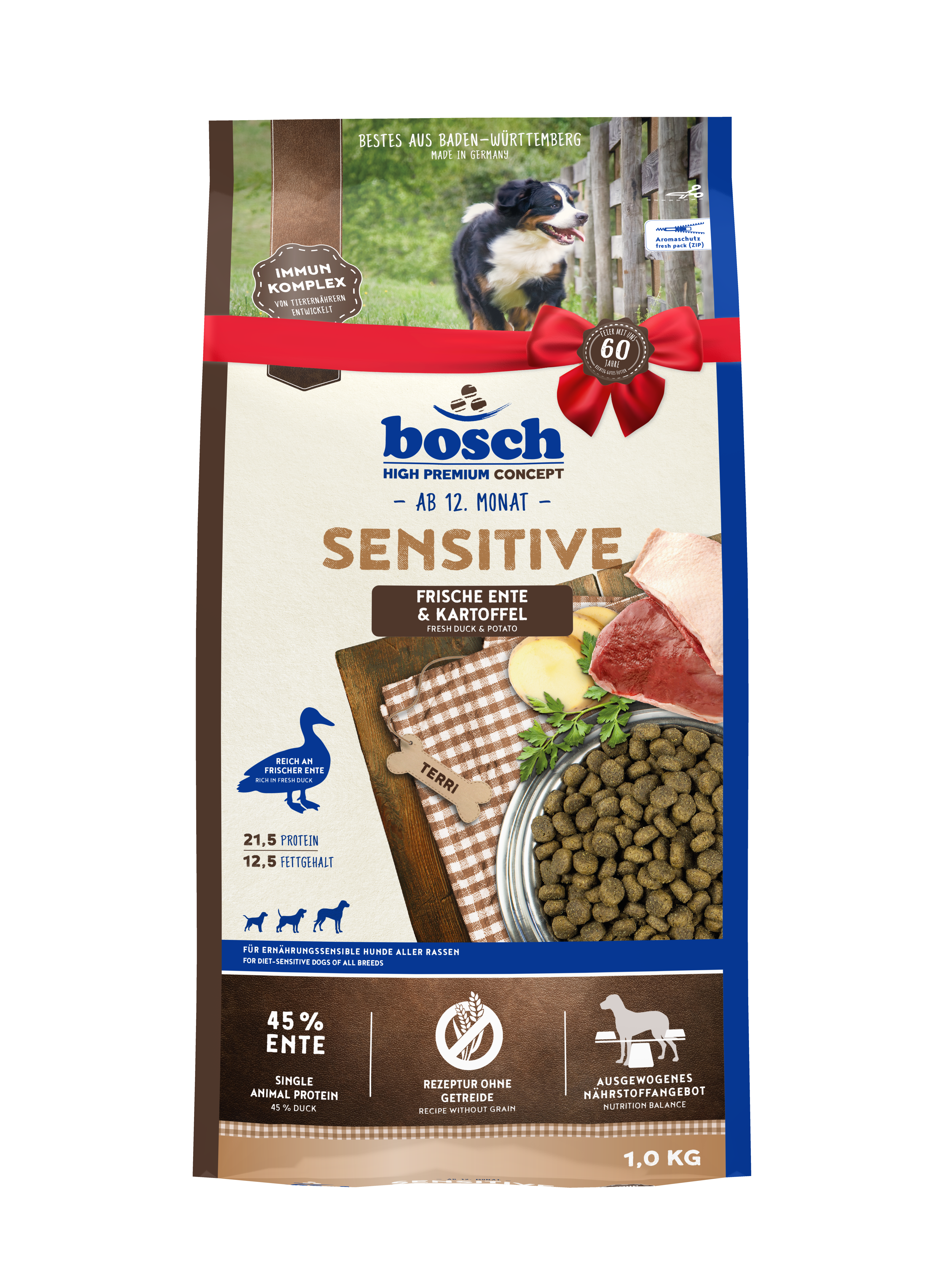 bosch Hunde-Trockenfutter Sensitive mit Ente & Kartoffel