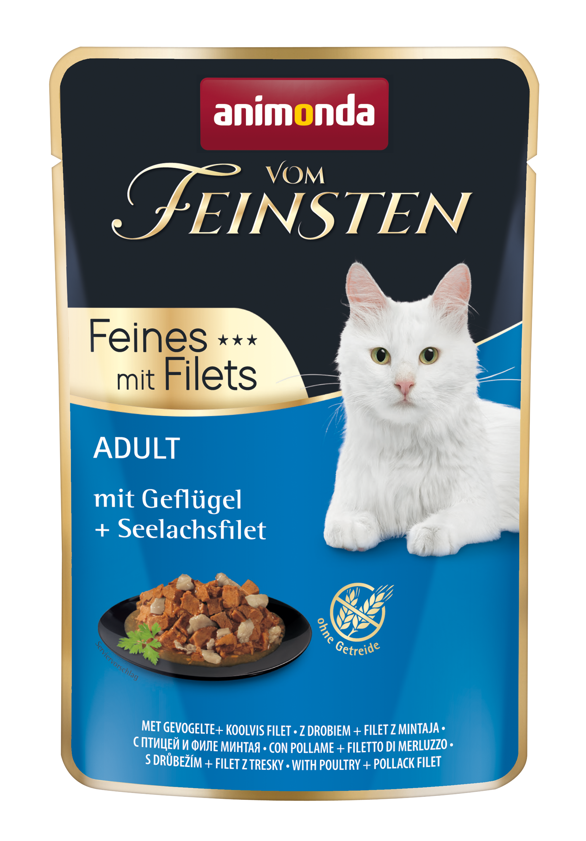 animonda Katzen-Nassfutter Filet Geflügel+Seelachsfilet
