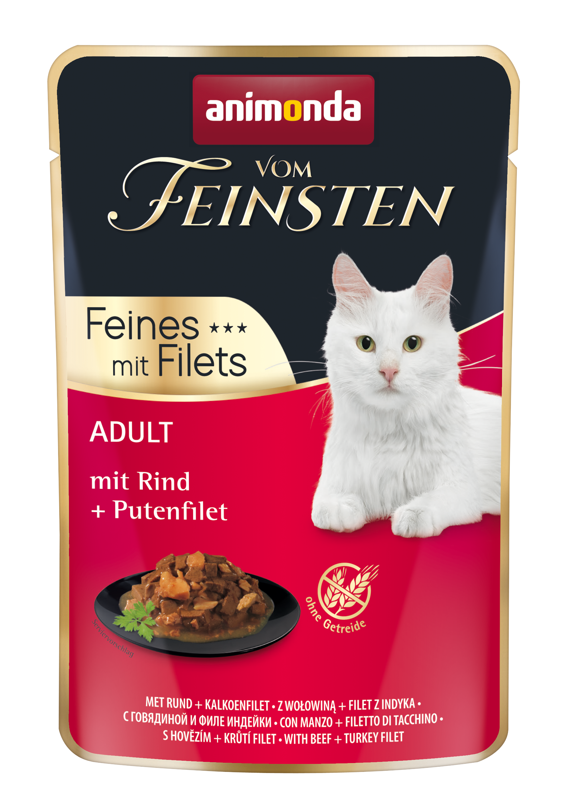 animonda Katzen-Nassfutter Filet Rind + Putenfilet