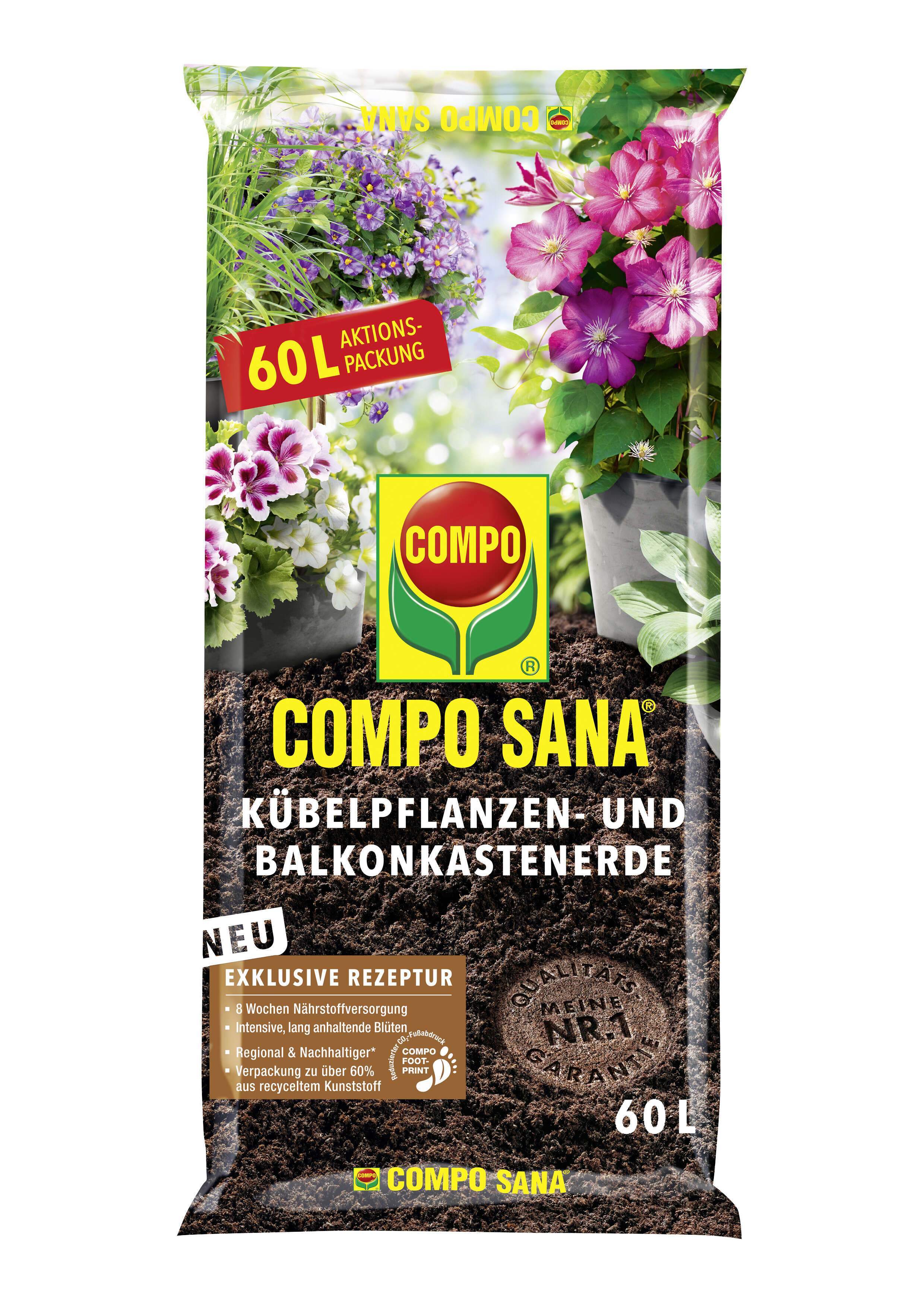 COMPO SANA Kübelpflanzen- und Balkonkastenerde