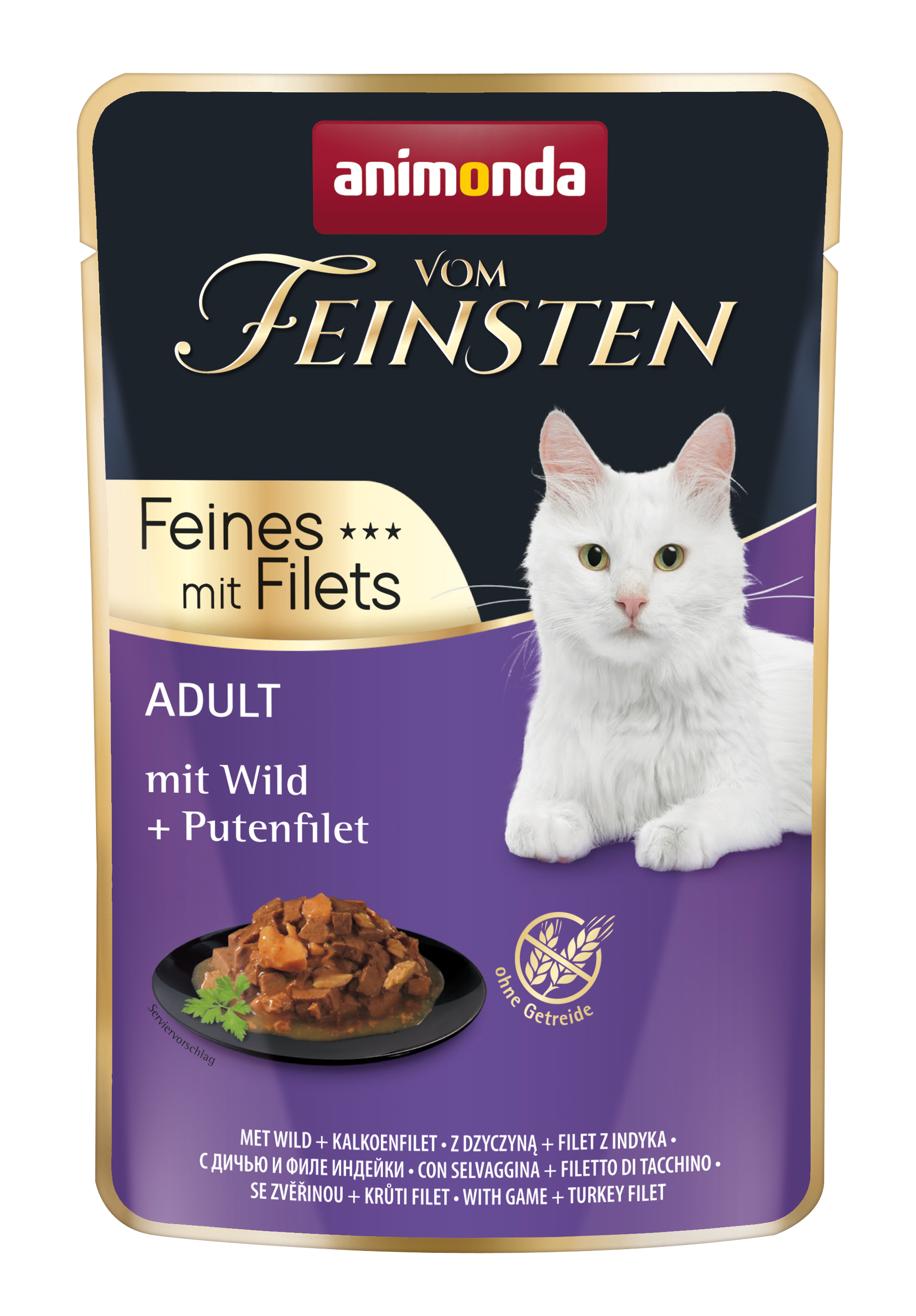 animonda Katzen-Nassfutter Filet Wild+Putenfilet