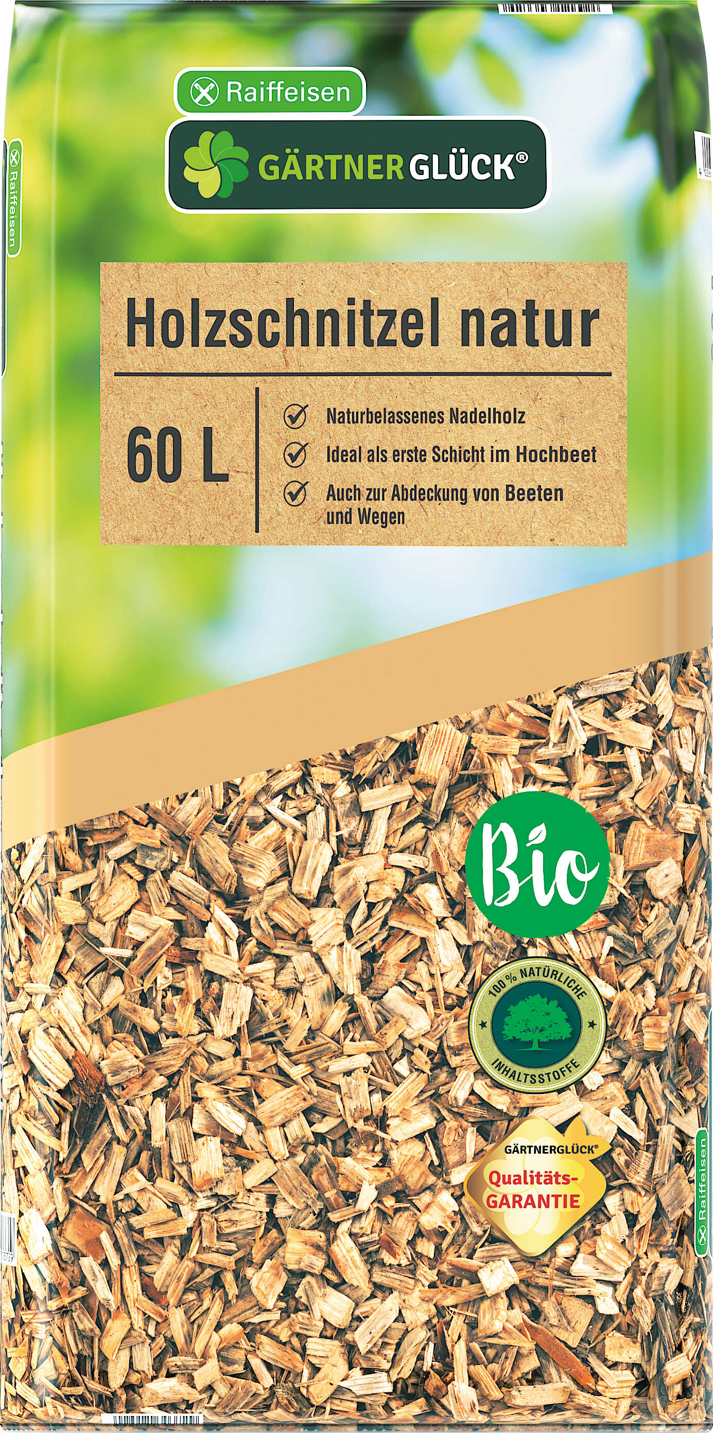 GÄRTNERGLÜCK Holzschnitzel natur