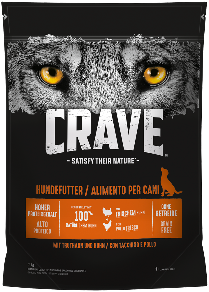 CRAVE Hunde-Trockenfutter Adult mit Truthahn und Huhn