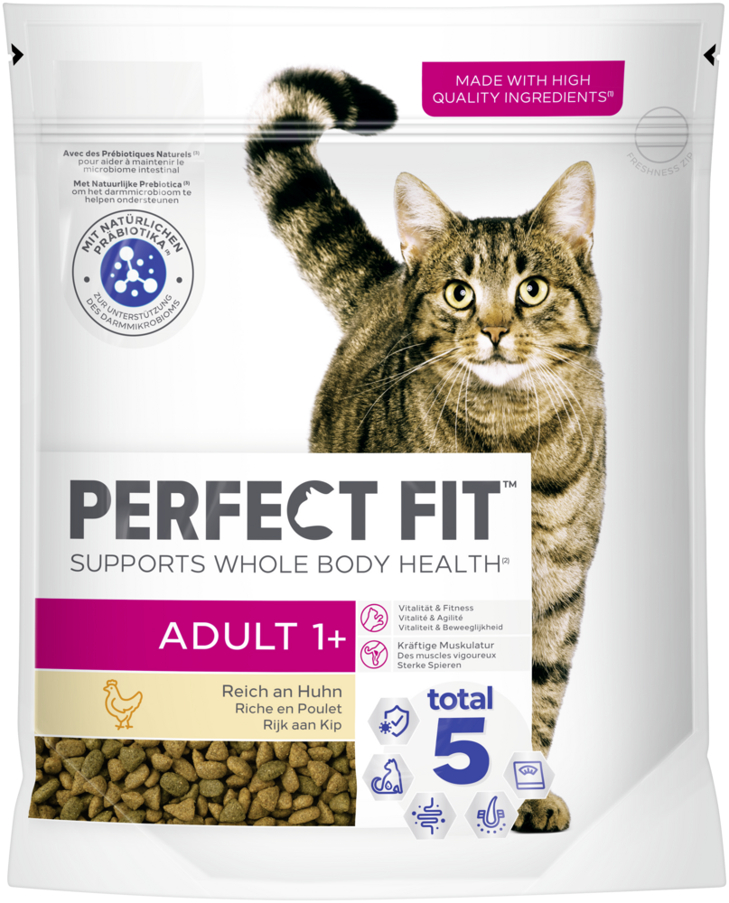 PERFECT FIT Katzen-Trockenfutter Adult 1+ mit Huhn