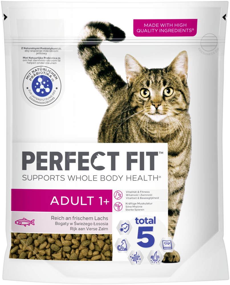 PERFECT FIT Katzen-Trockenfutter Adult 1+ mit Lachs