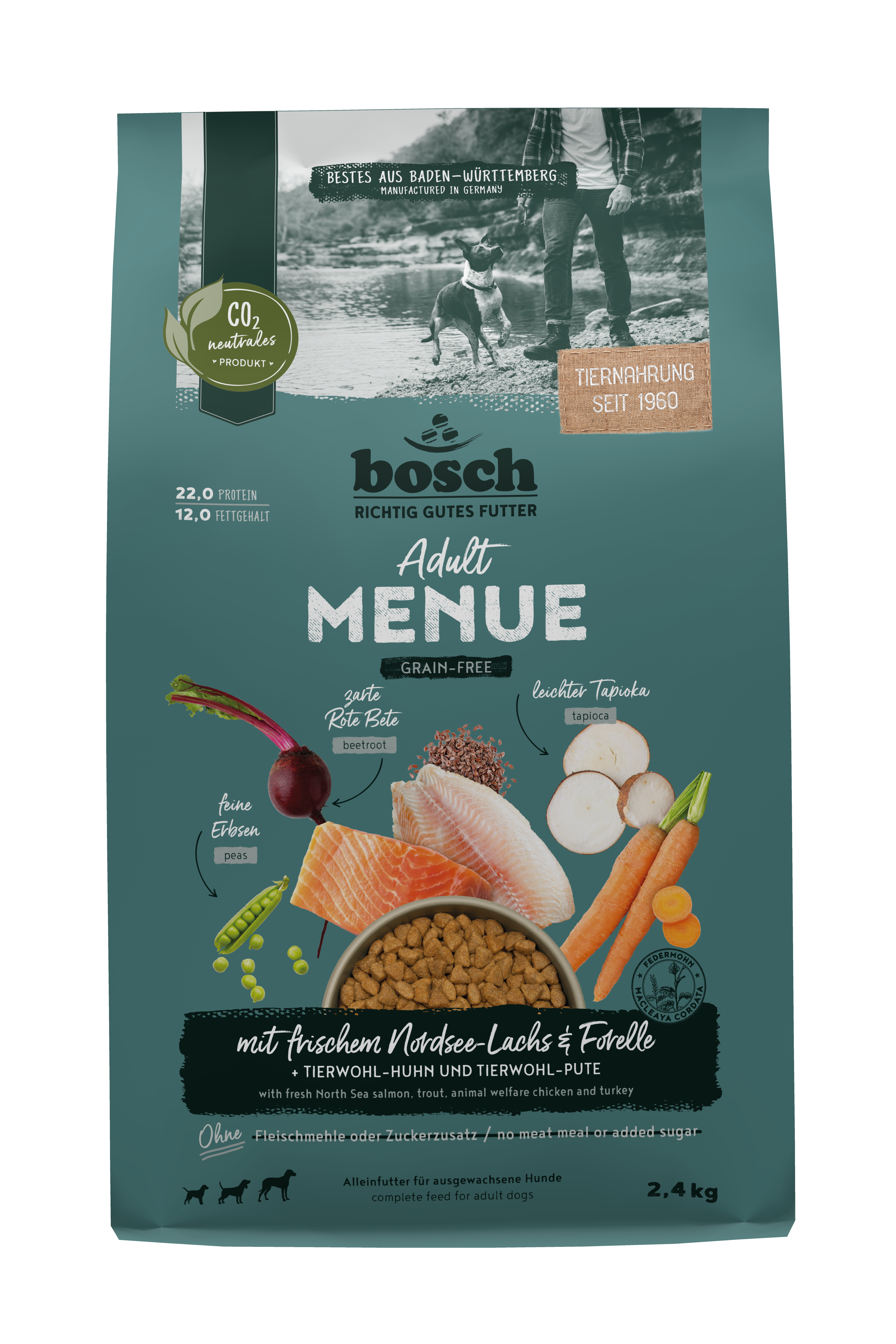 bosch Hunde-Trockenfutter HPC Menue Adult Nordsee-Lachs & Forelle getreidefrei