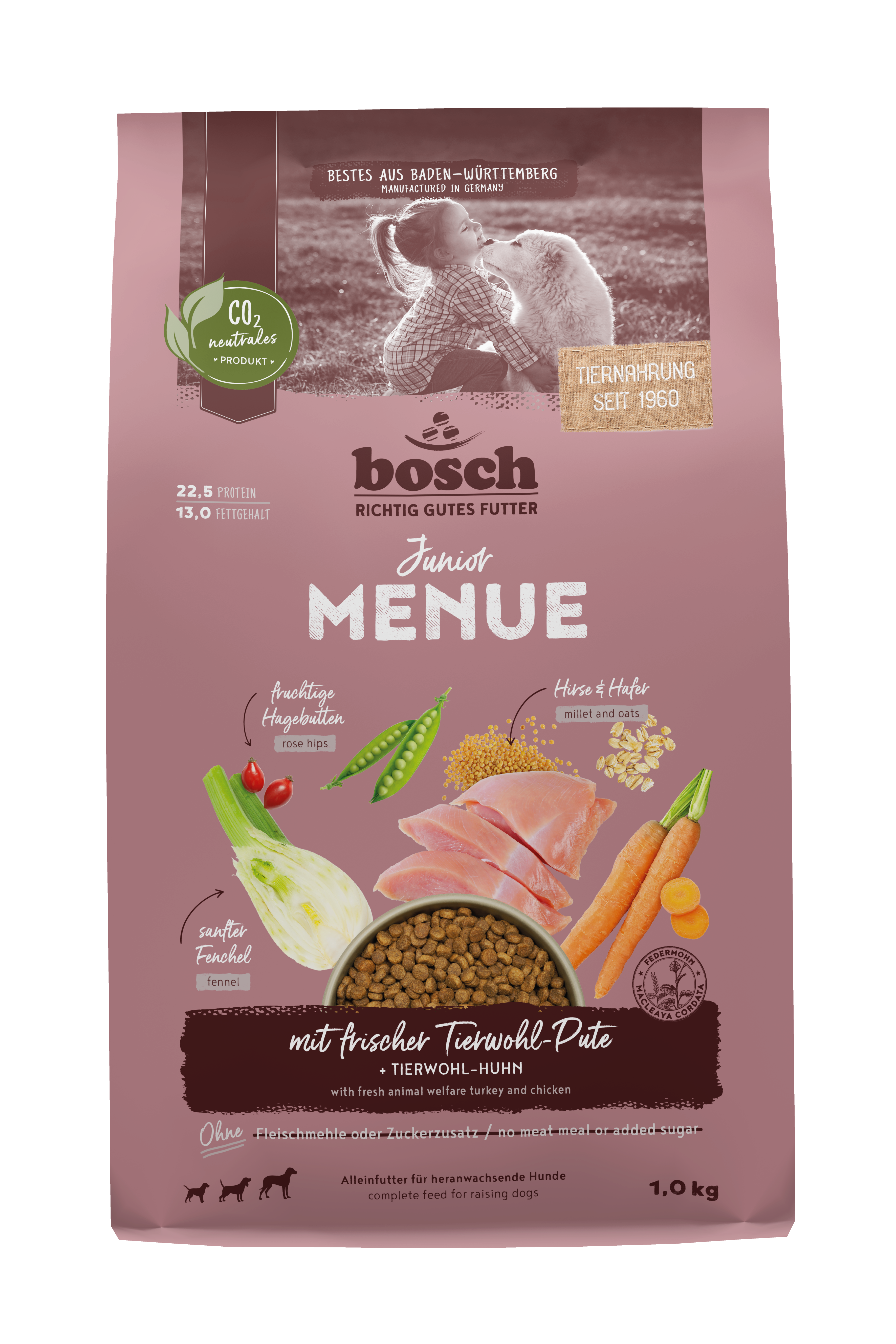 bosch Hunde-Trockenfutter HPC Menue Junior mit Tierwohl-Pute