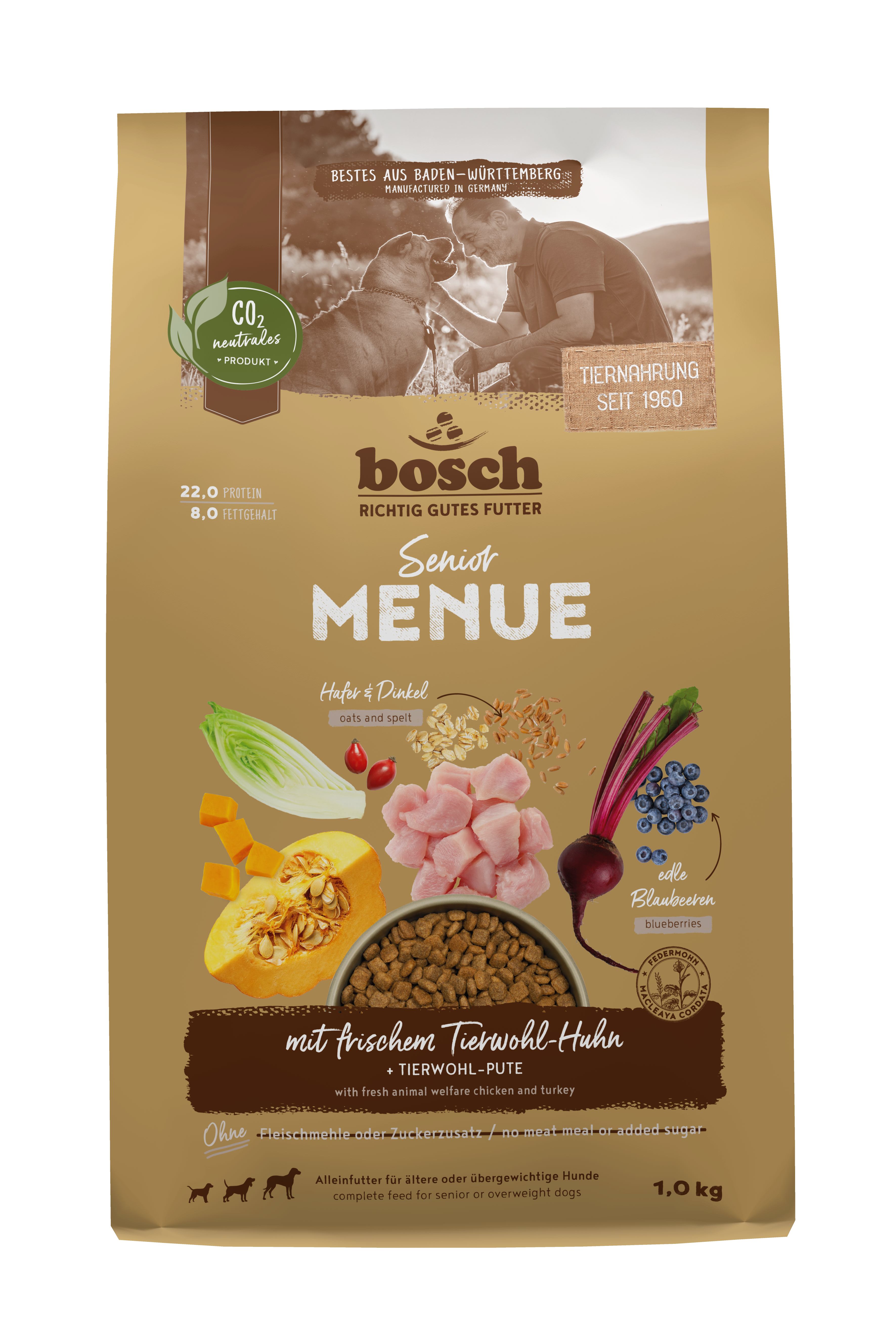 bosch Hunde-Trockenfutter HPC Menue Senior mit Tierwohl-Huhn