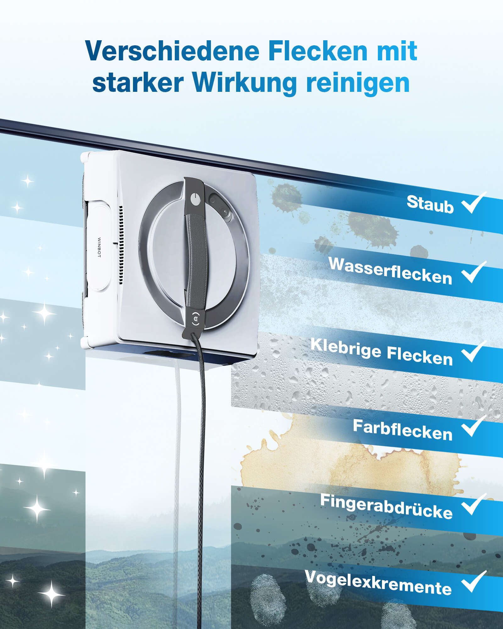 ECOVACS Akku-Fensterreinigungsroboter WINBOT W2 OMNI
