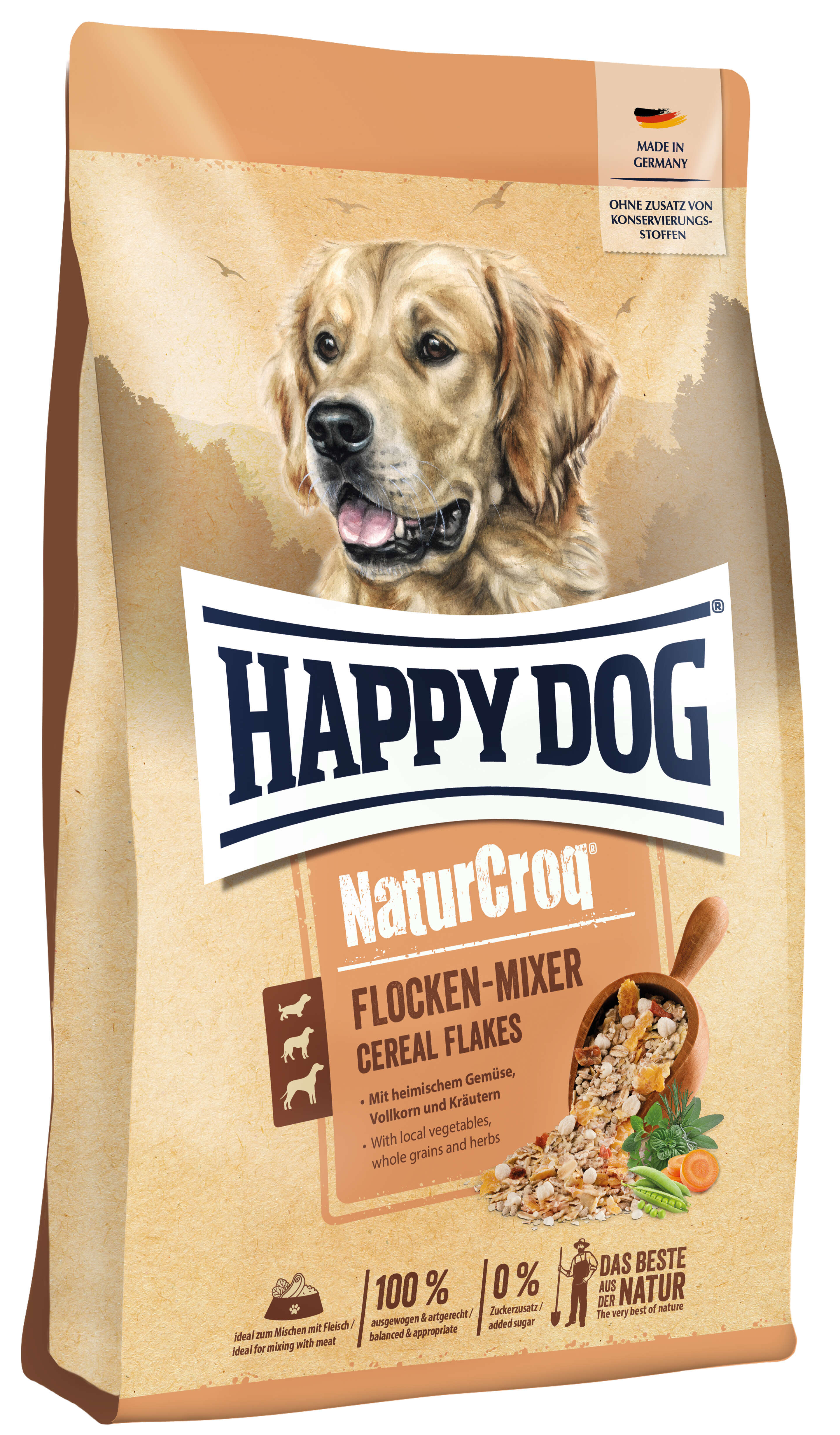 HAPPY DOG Hunde-Trockenfutter NaturCroq Flocken-Mixer