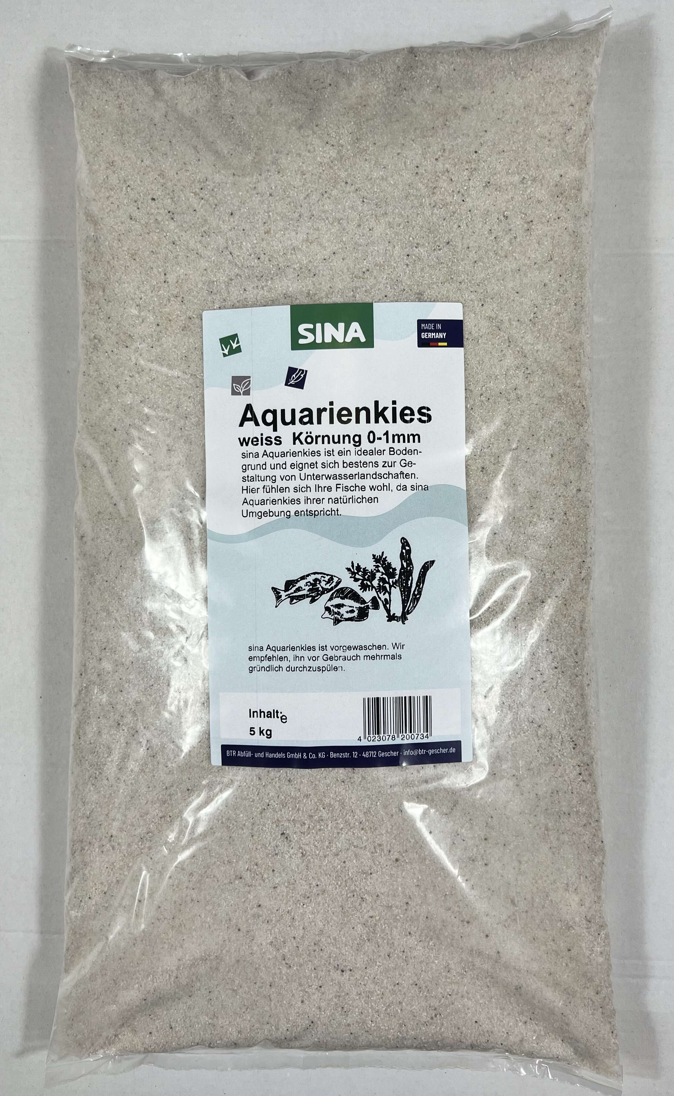 sina Aquarienkies weiß