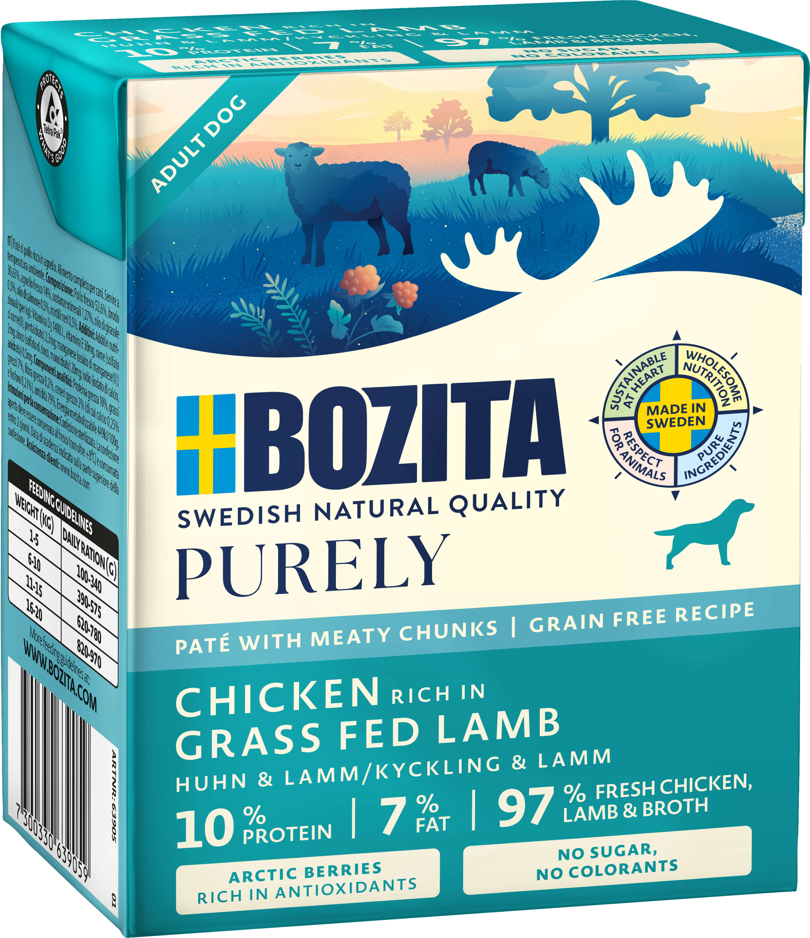 BOZITA Hunde-Nassfutter Purely Paté Adult Lamm