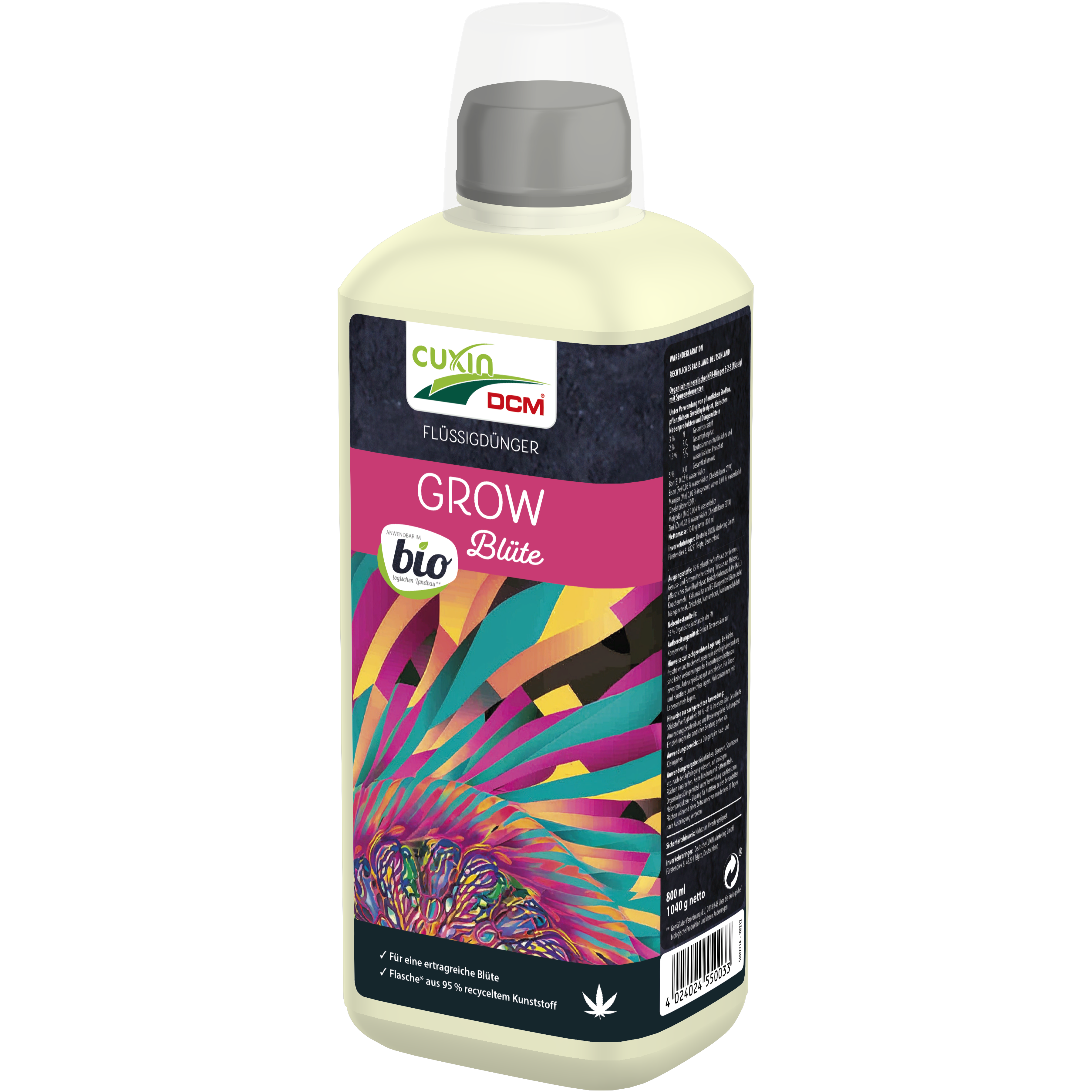 CUXIN DCM Flüssigdünger Grow Blüte Bio