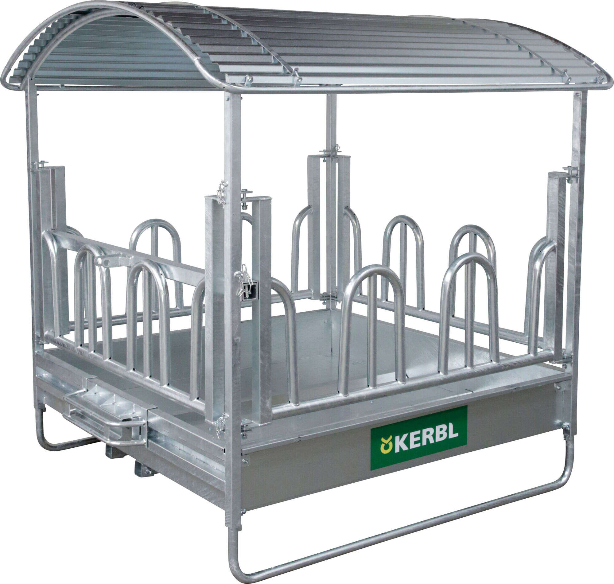 KERBL Viereckraufe mit Palisadenfressgitter
