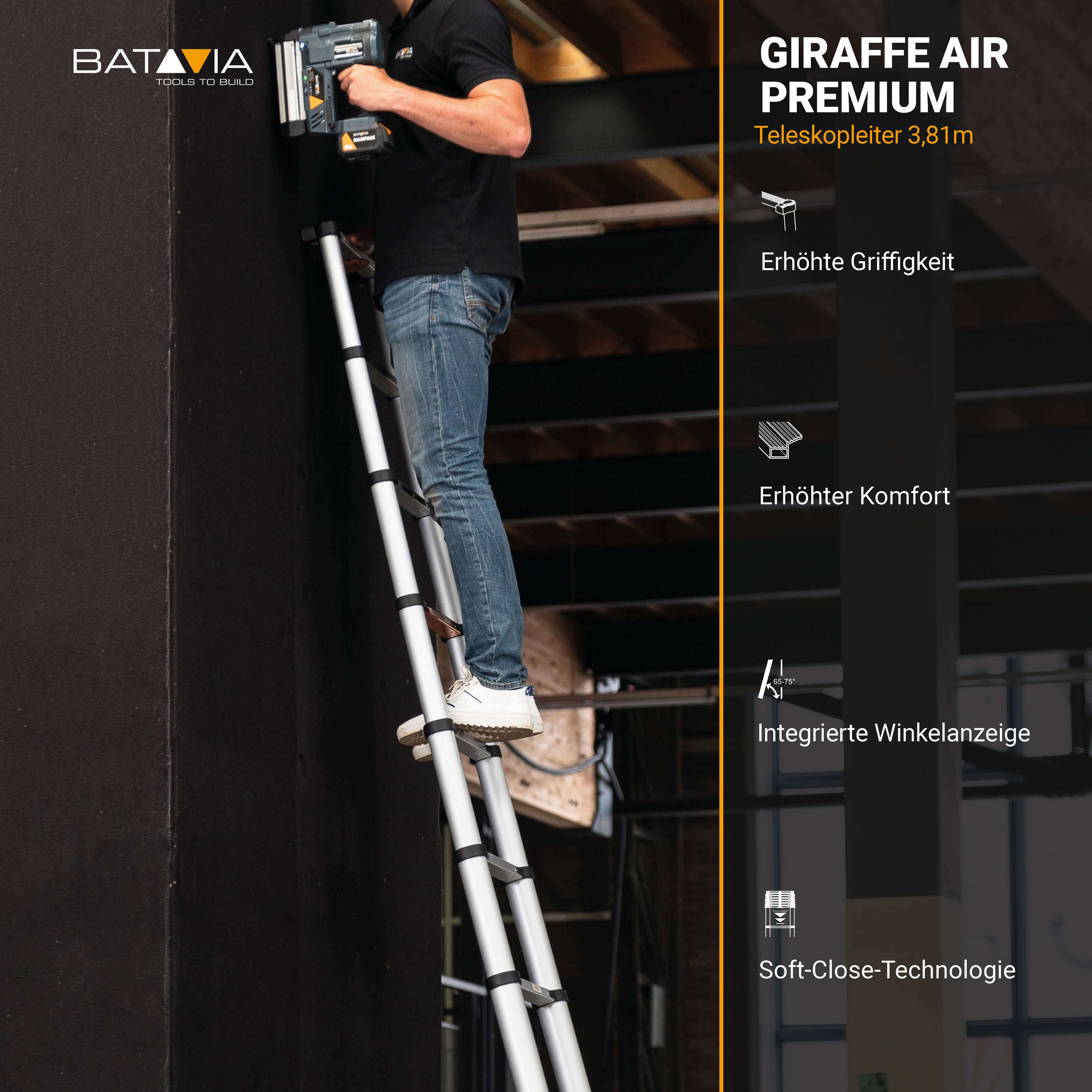BATAVIA Giraffe Air Teleskopleiter 3,81 m