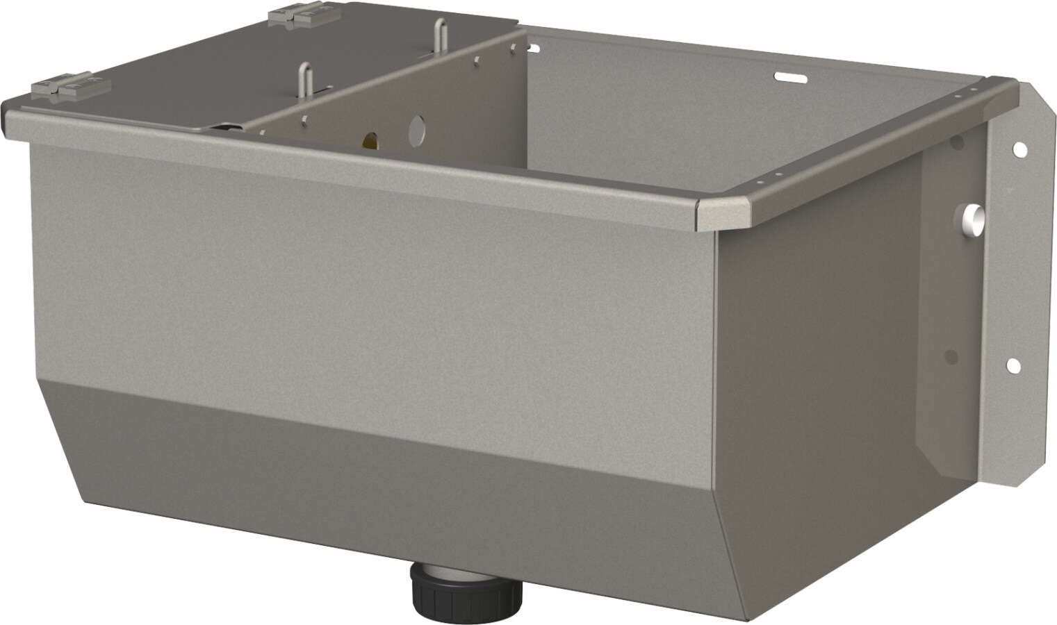 KERBL Edelstahl Trogtränke 35 l mit Schwimmerventil