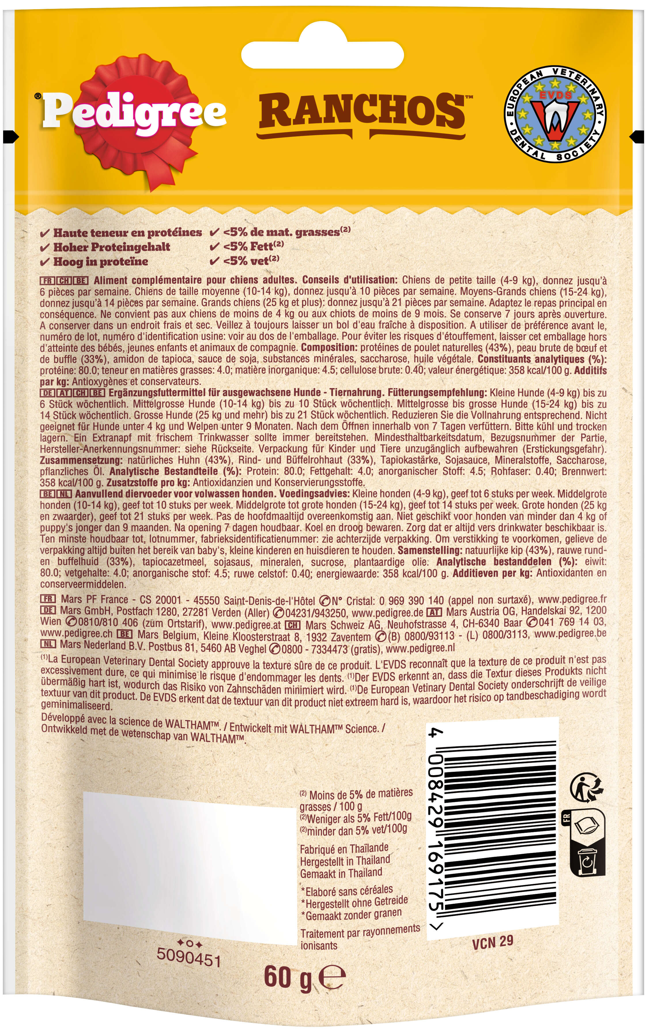 Pedigree Hundeleckerli Ranchos Wrap mit Huhn