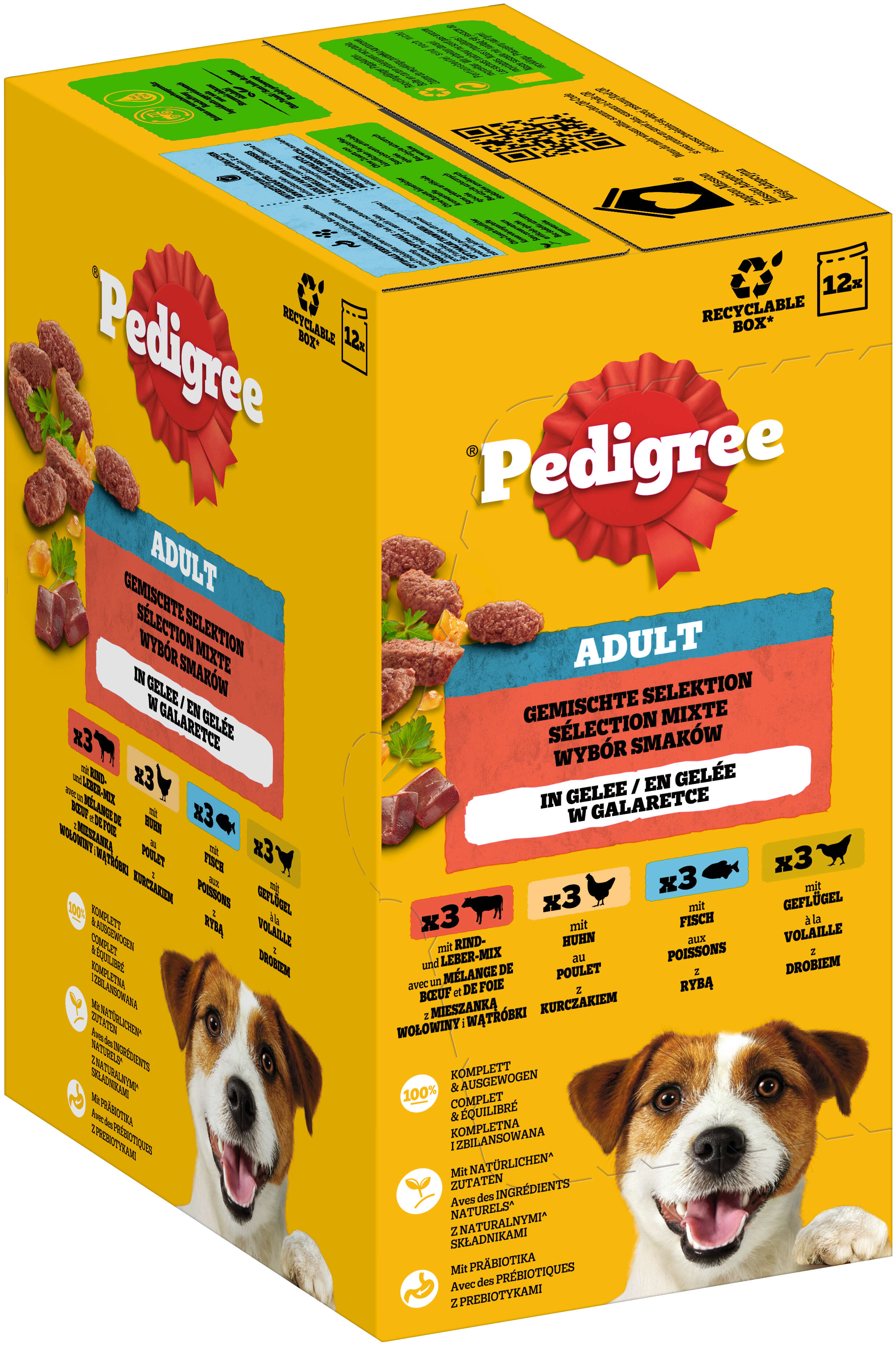 Pedigree Hunde-Nassfutter Adult Gemischte Selektion in Gelee