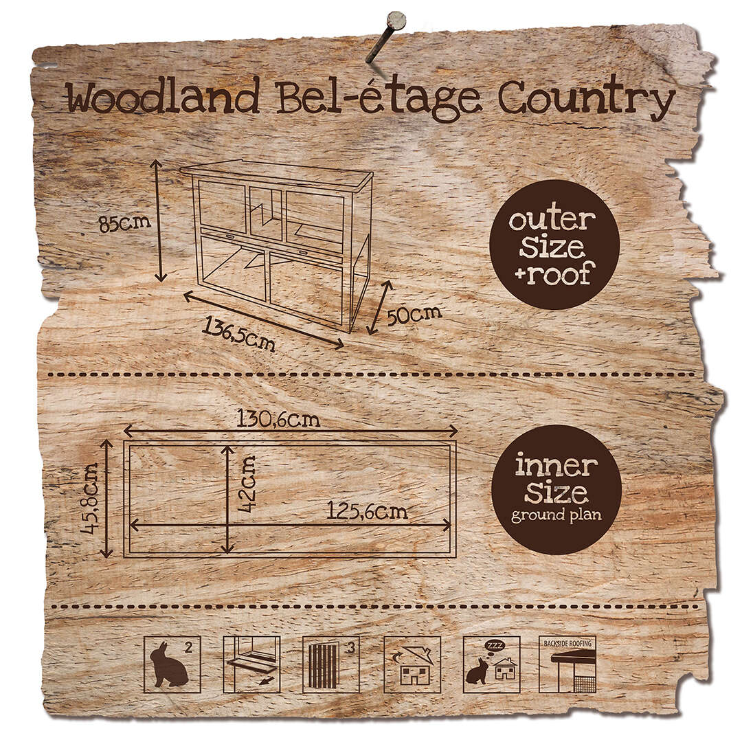 DUVO+ Woodland Kaninchenstall Beletage Country