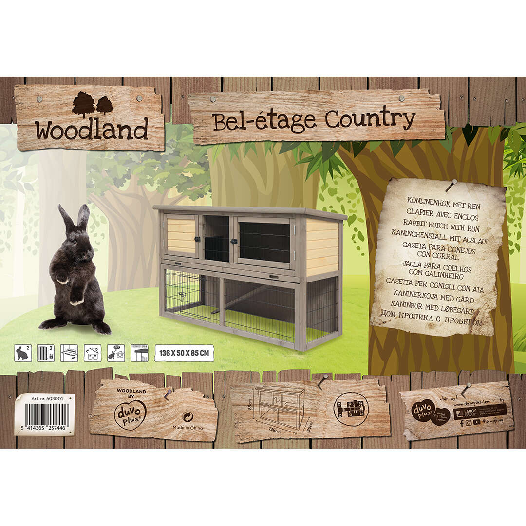 DUVO+ Woodland Kaninchenstall Beletage Country