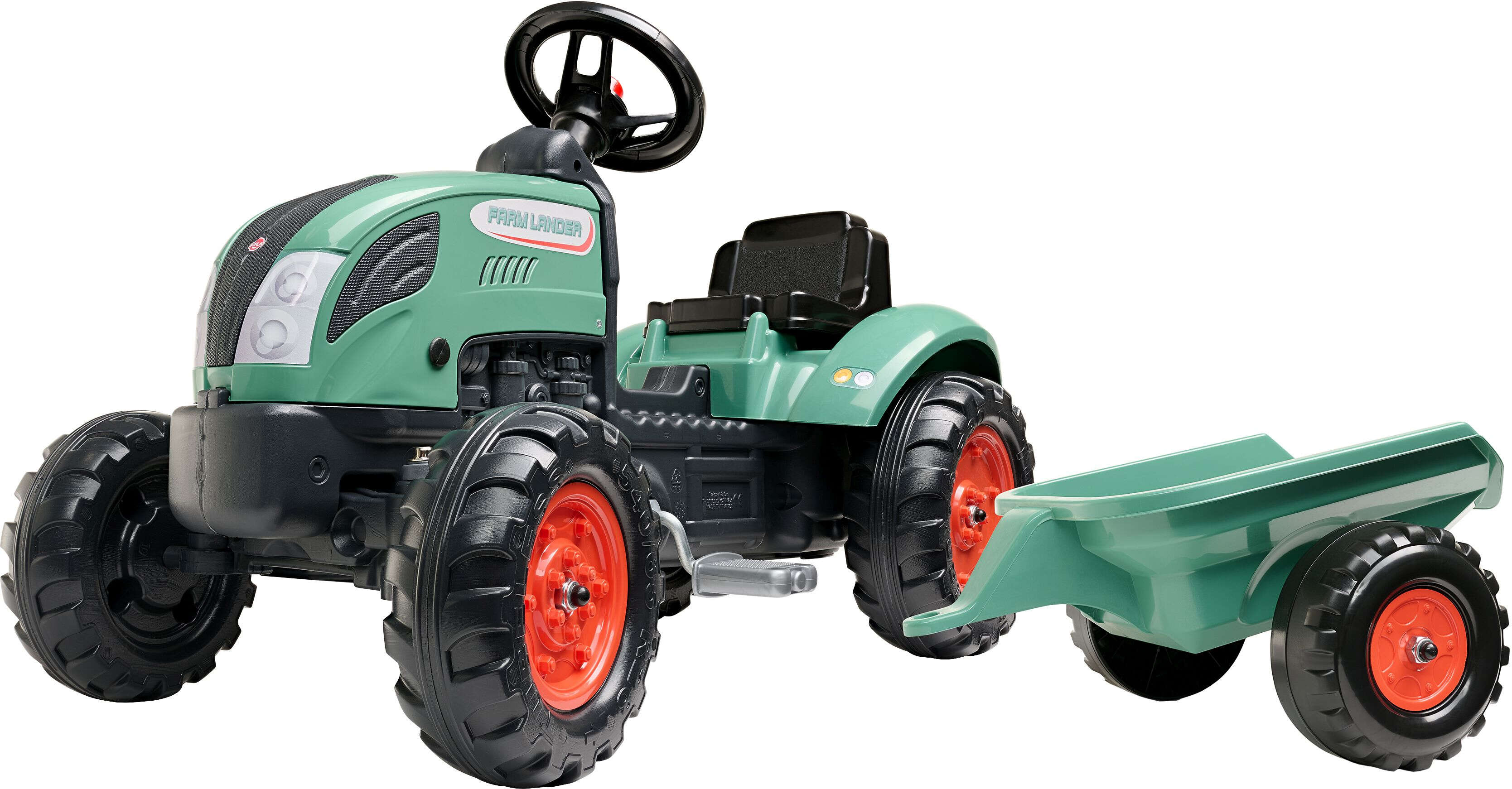 FALK Farm Lander Kinder Trettraktor mit Anhänger