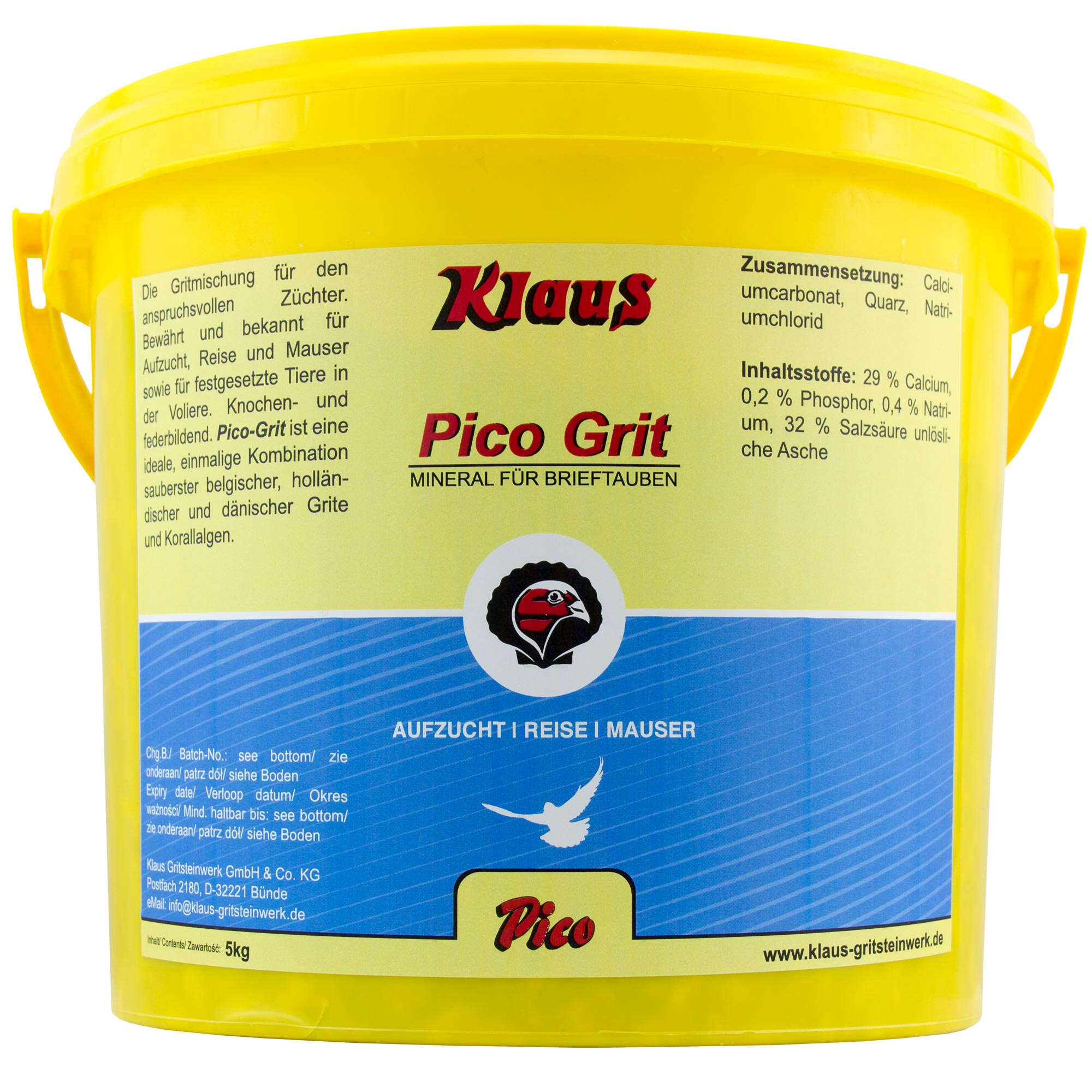 Klaus Minaralfutter Pico Grit  für Brieftauben