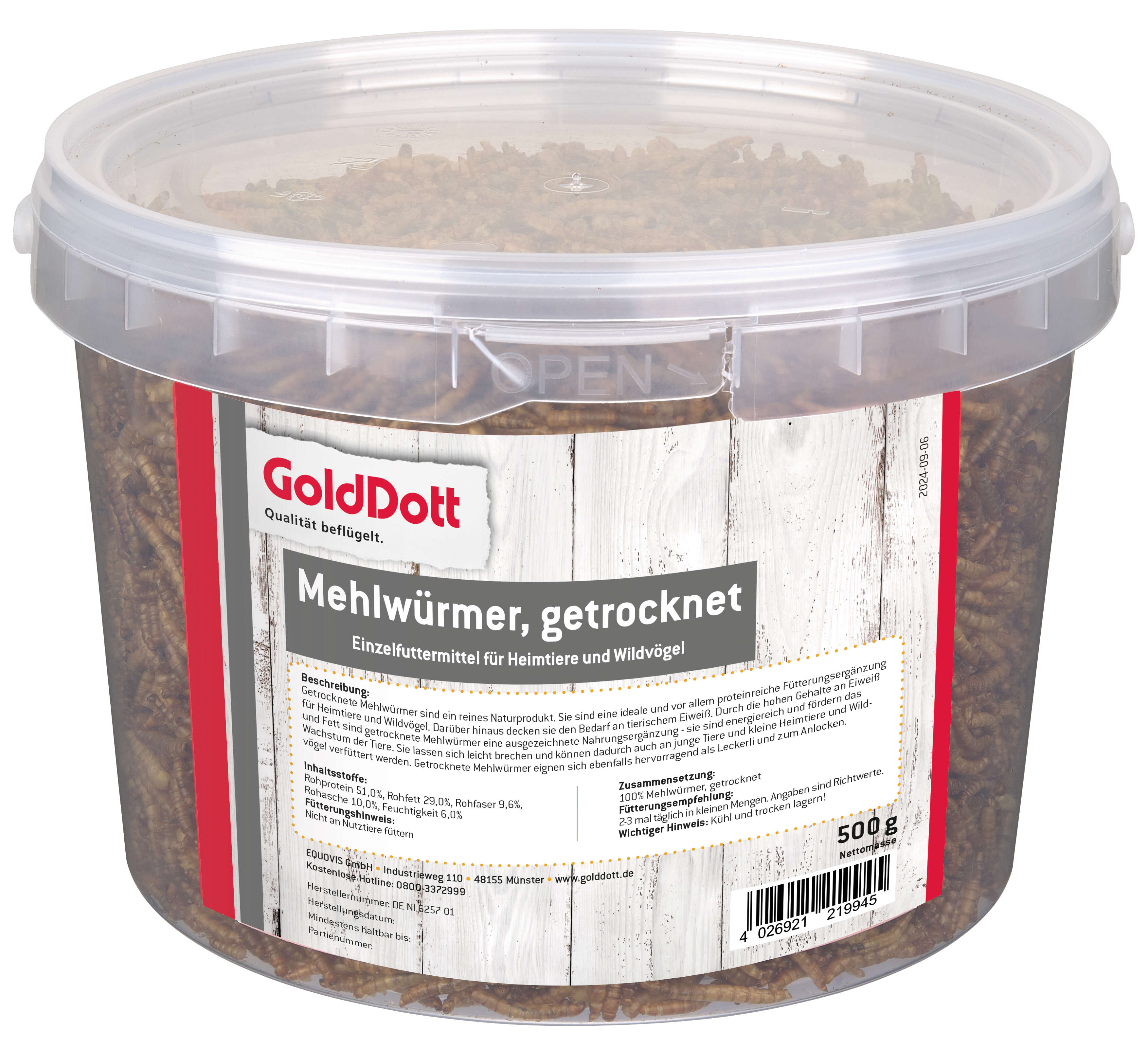 GoldDott Mehlwürmer, getrocknet
