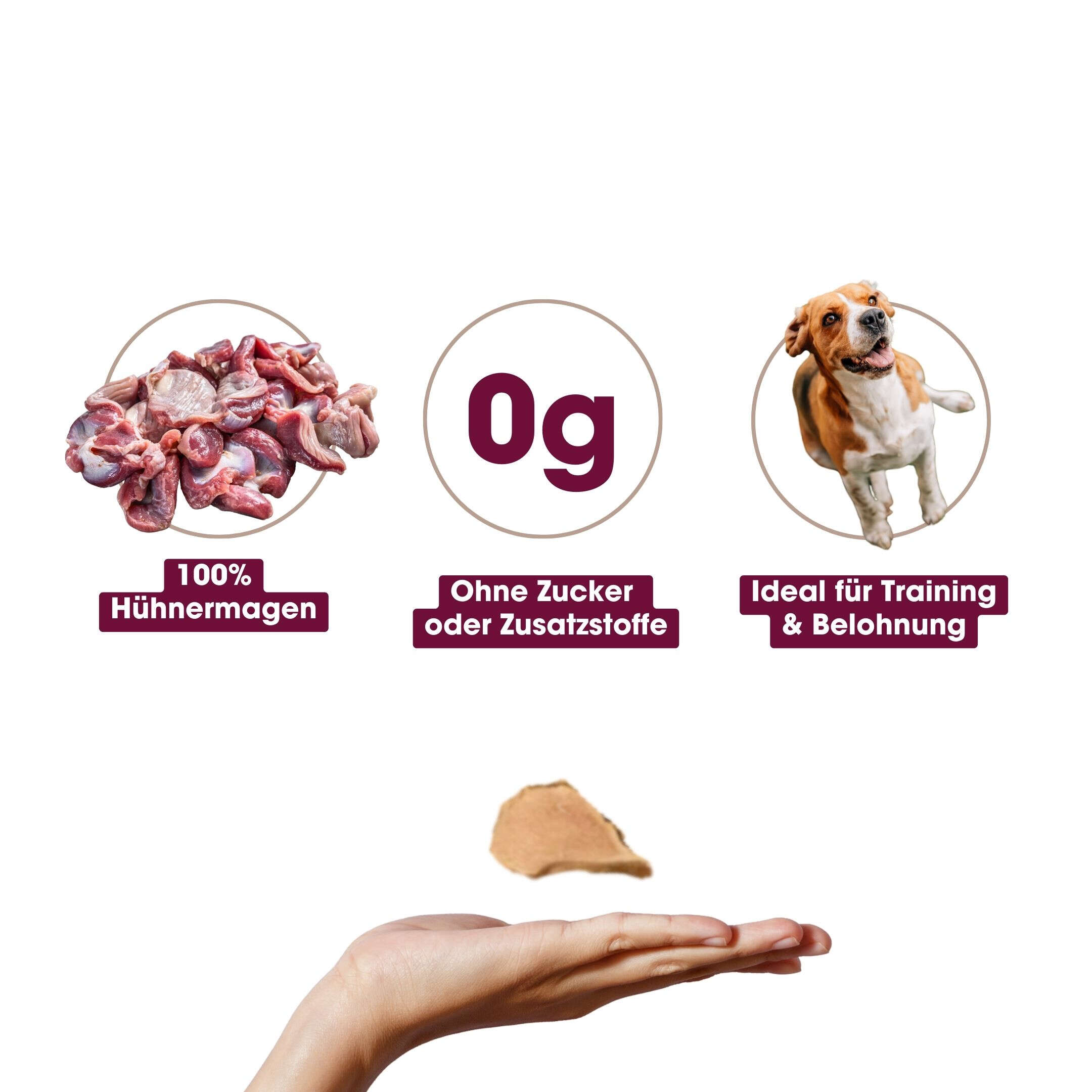 KAUDAS Hundeleckerli HühnermagenPur Natursnack