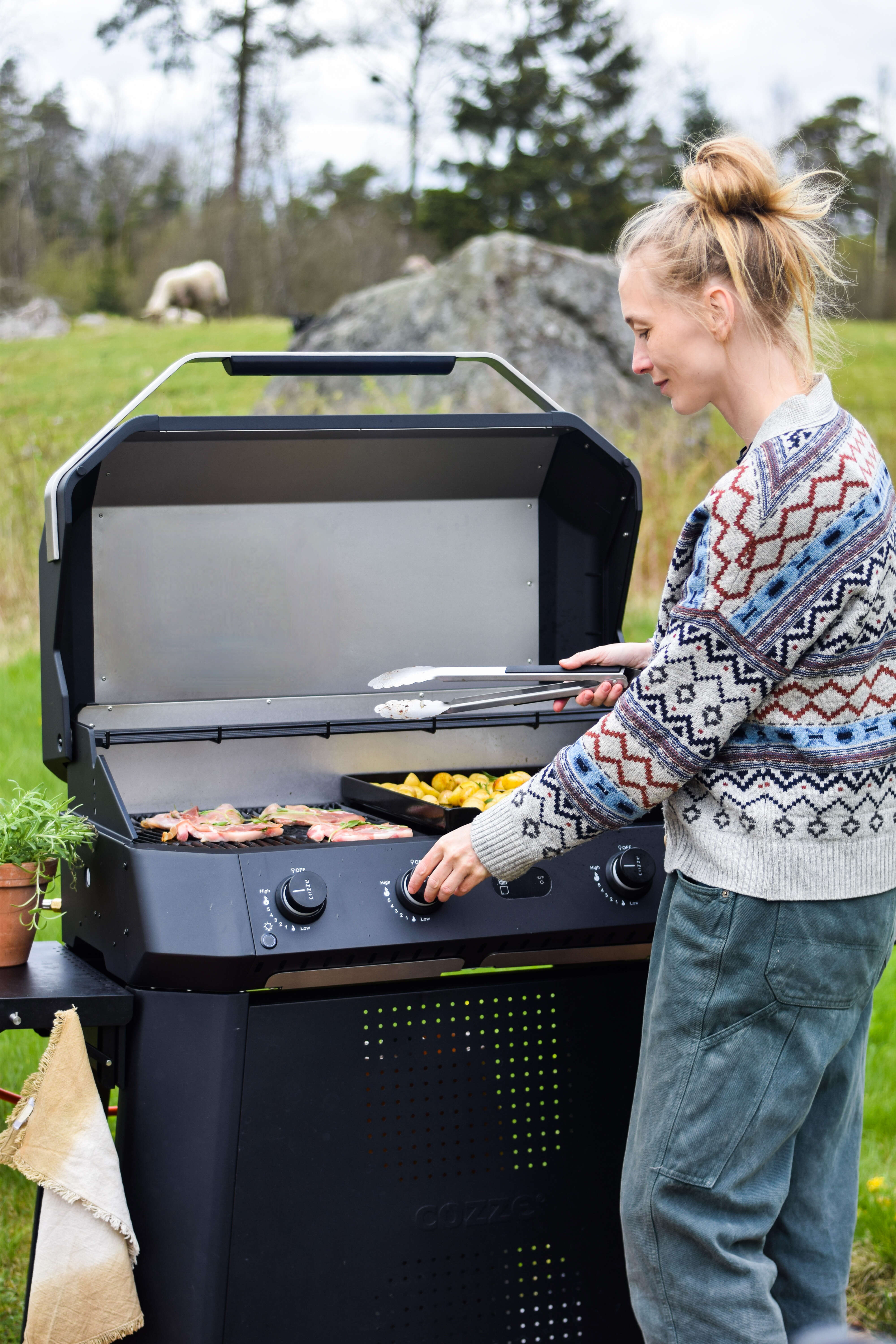 COZZE G-800 Combo Plancha-Grill