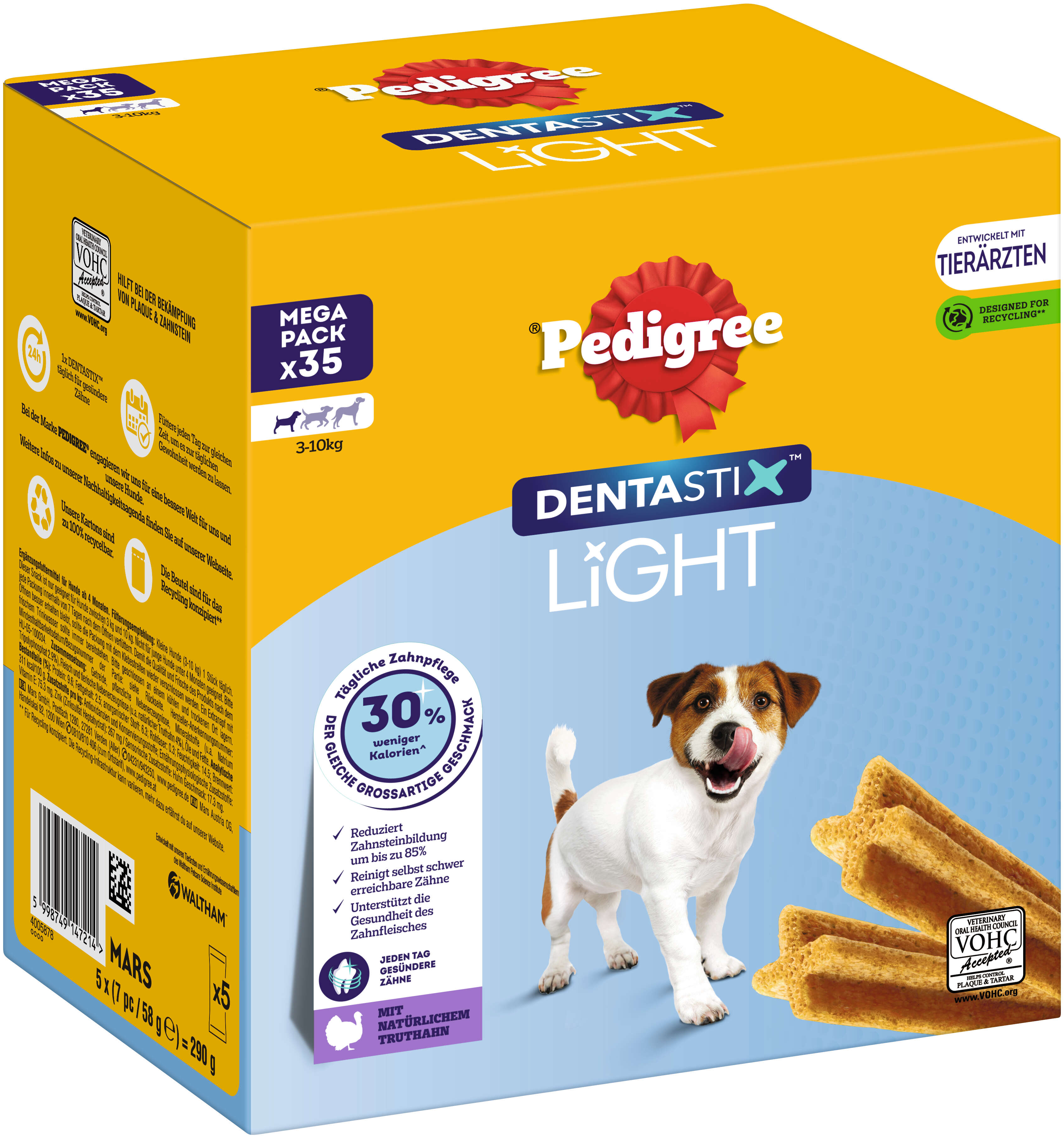 Pedigree Hundeleckerli DENTASTIX Light für kleine Hunde