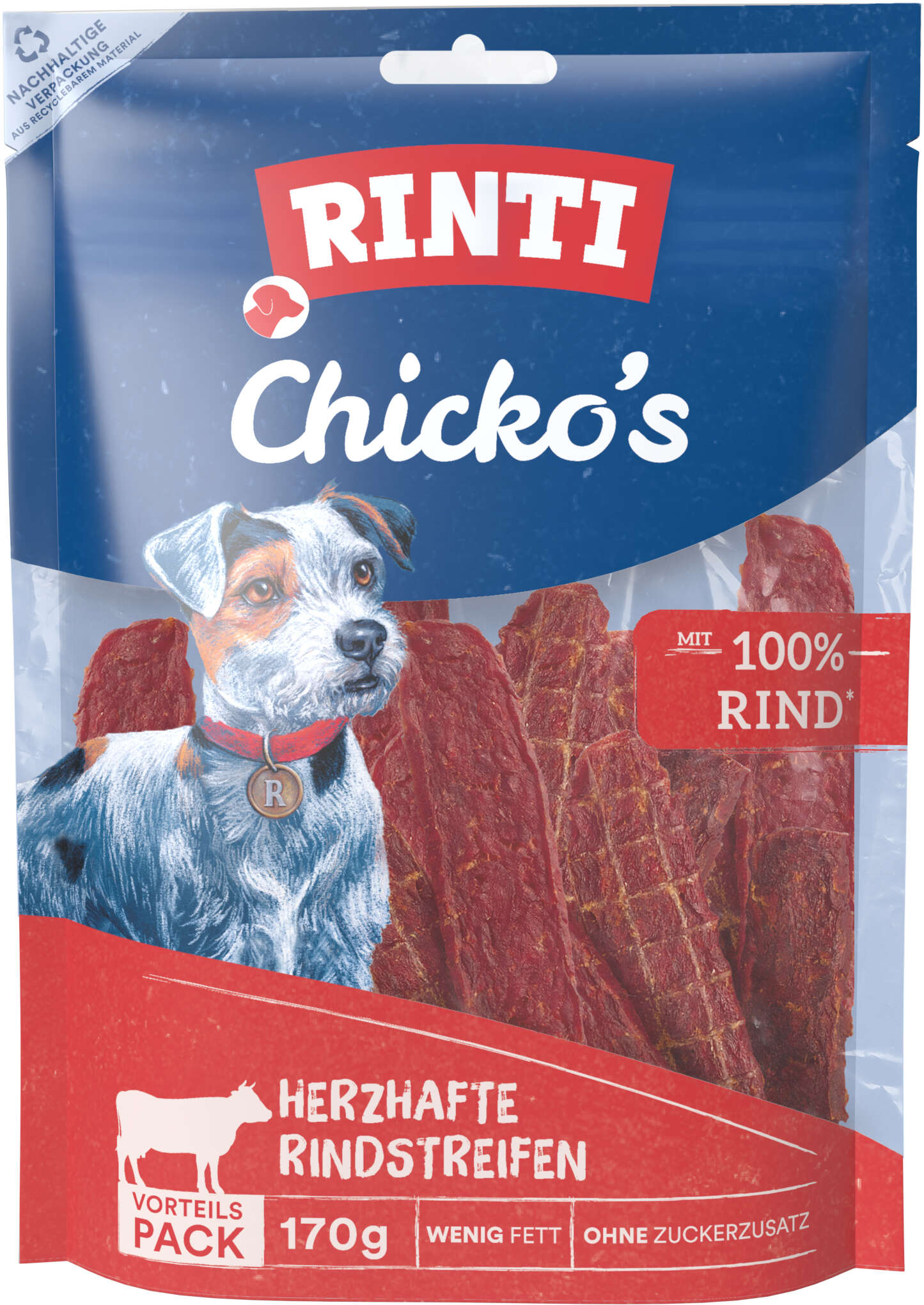 RINTI Hundeleckerlis Chickos Rind