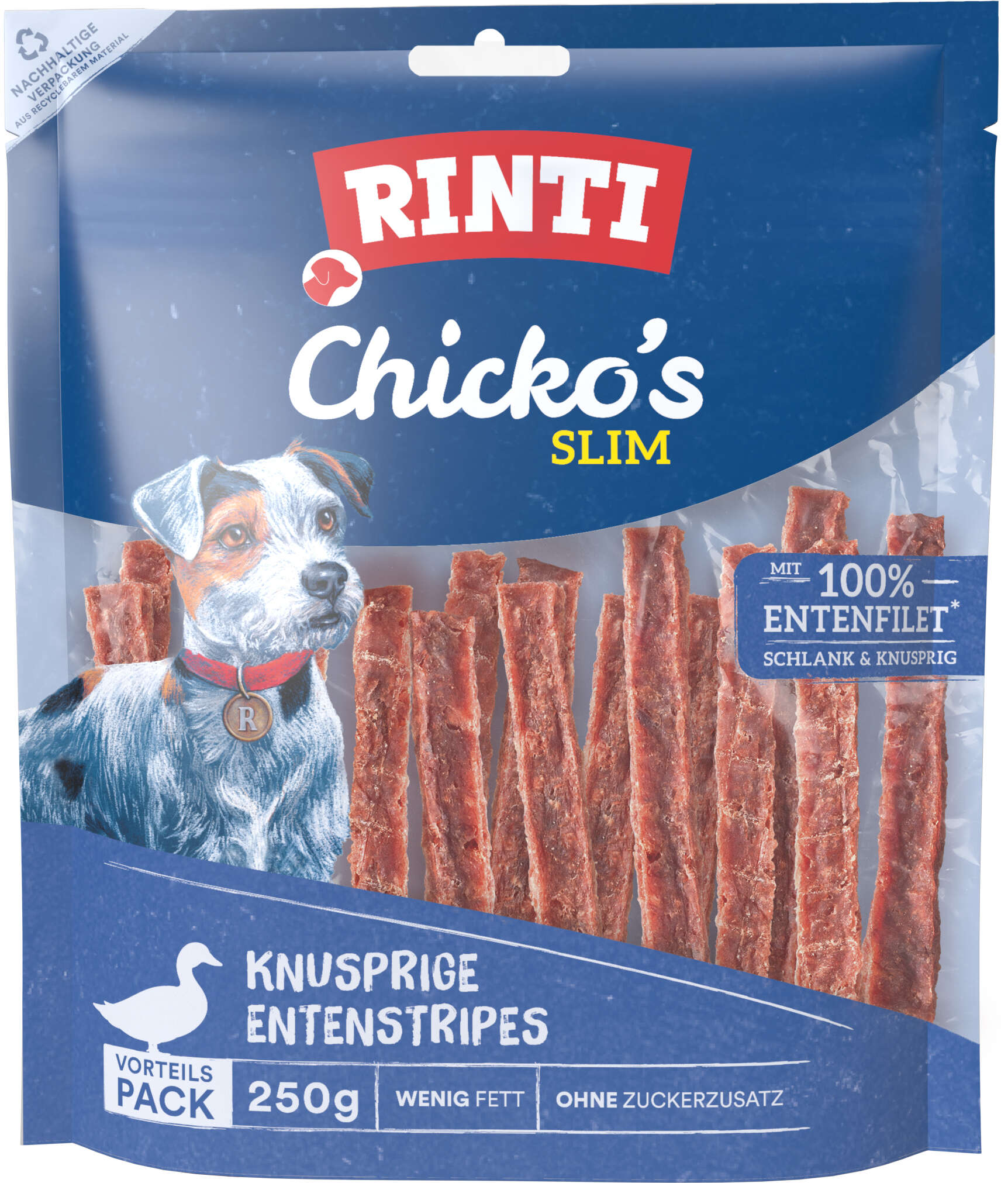 RINTI Hundeleckerlis Chicko Slim Ente