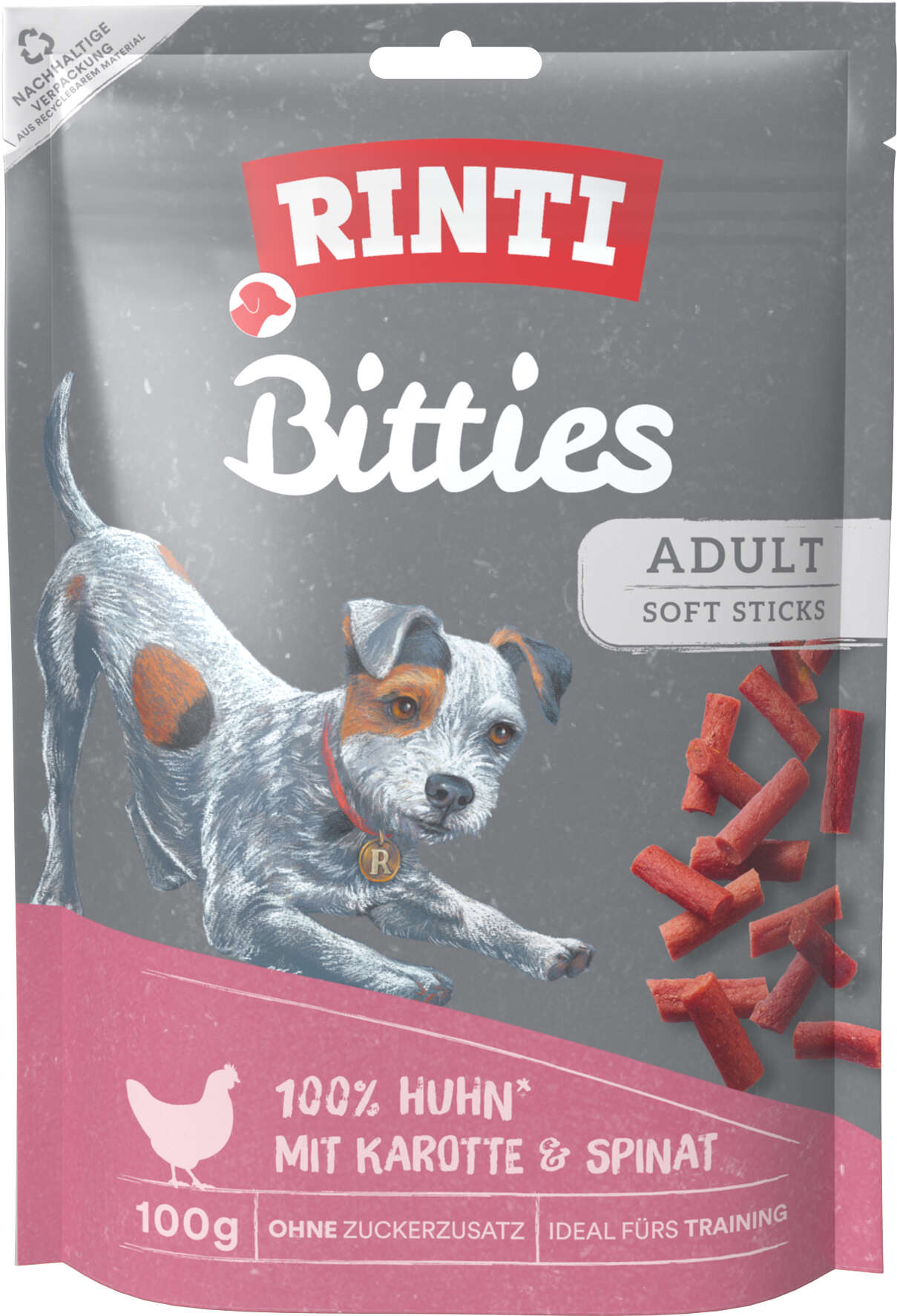 RINTI Hundeleckerlis Bitties Spinat und Karotte