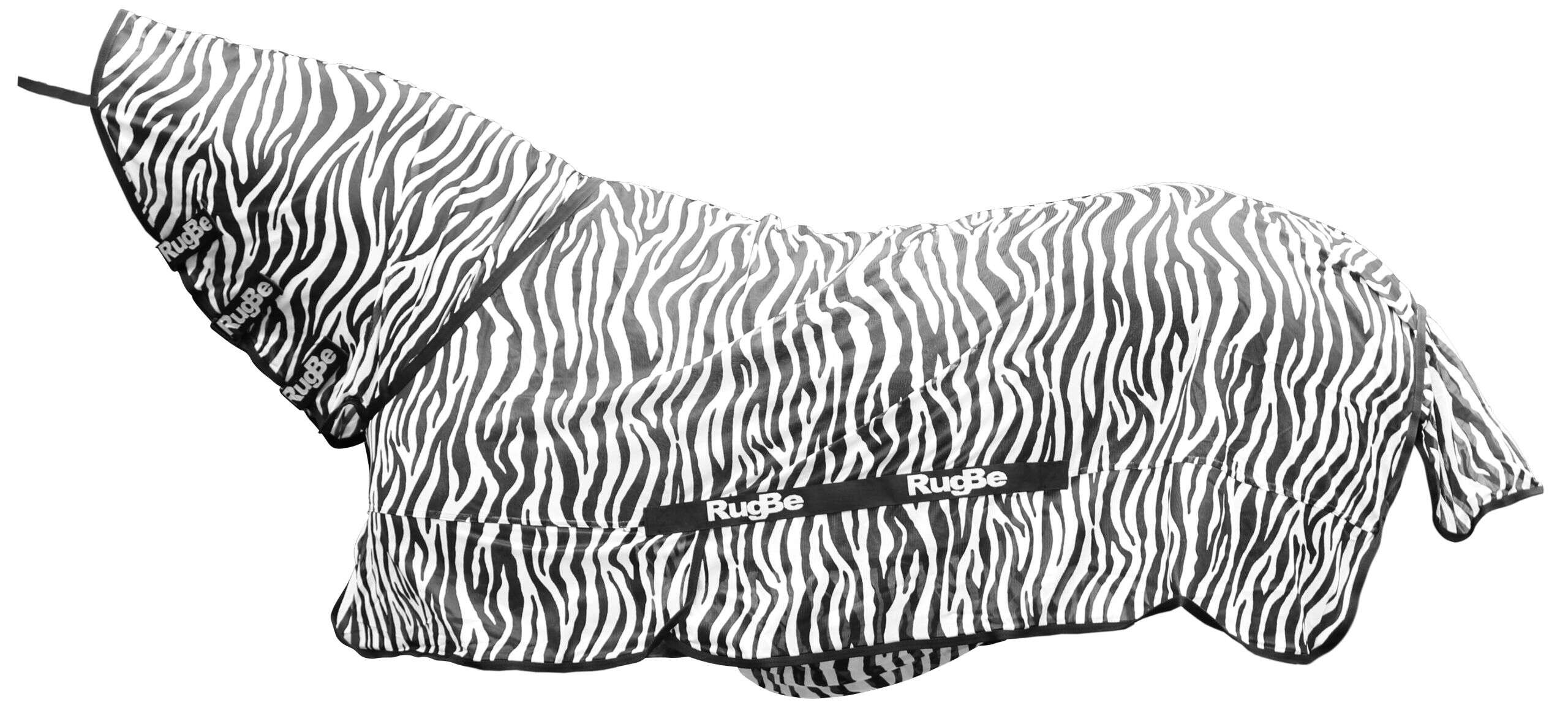 Covalliero Fliegendecke RugBe Zebra mit Halsteil