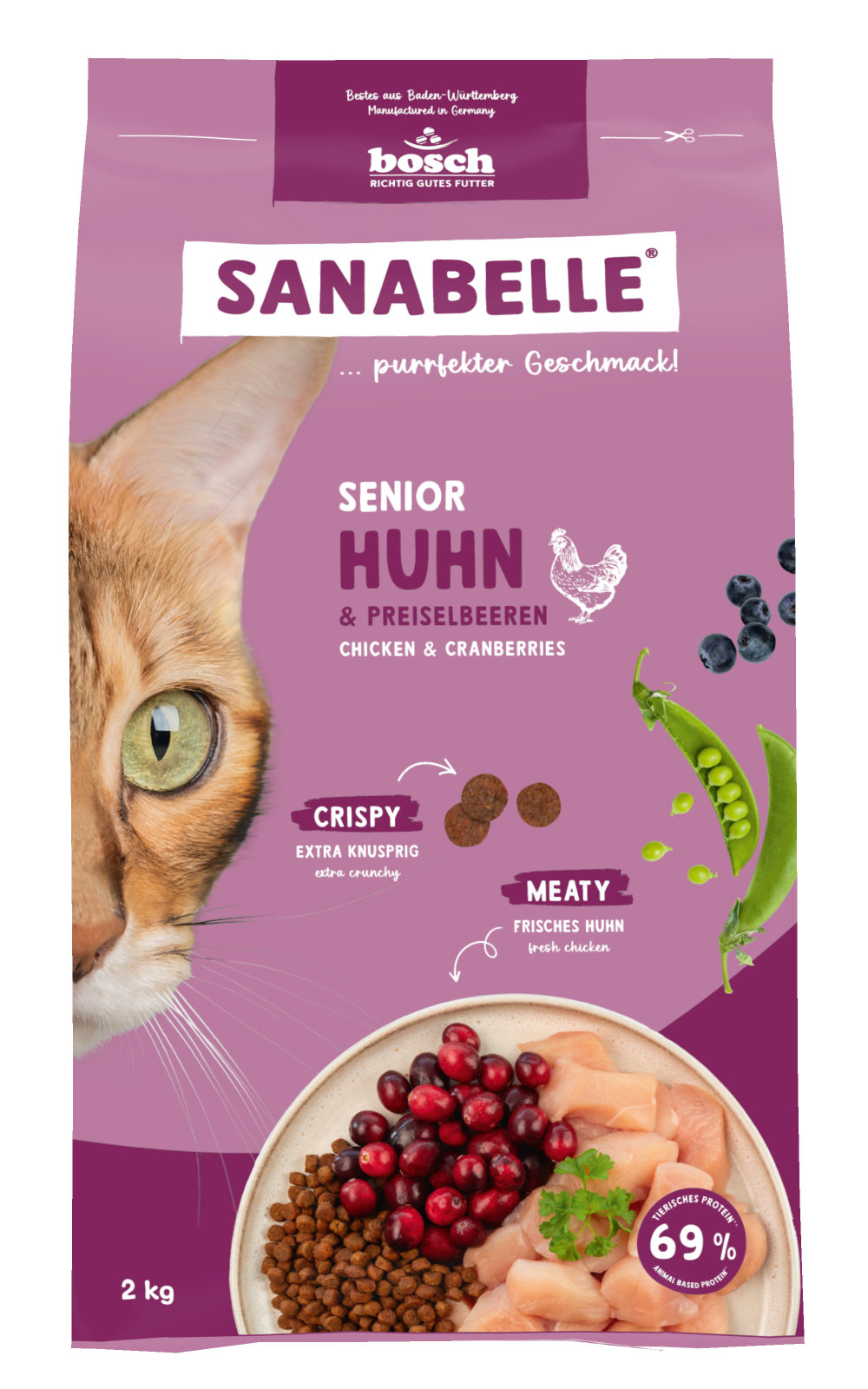 Sanabelle Katzen-Trockenfutter Senior Huhn