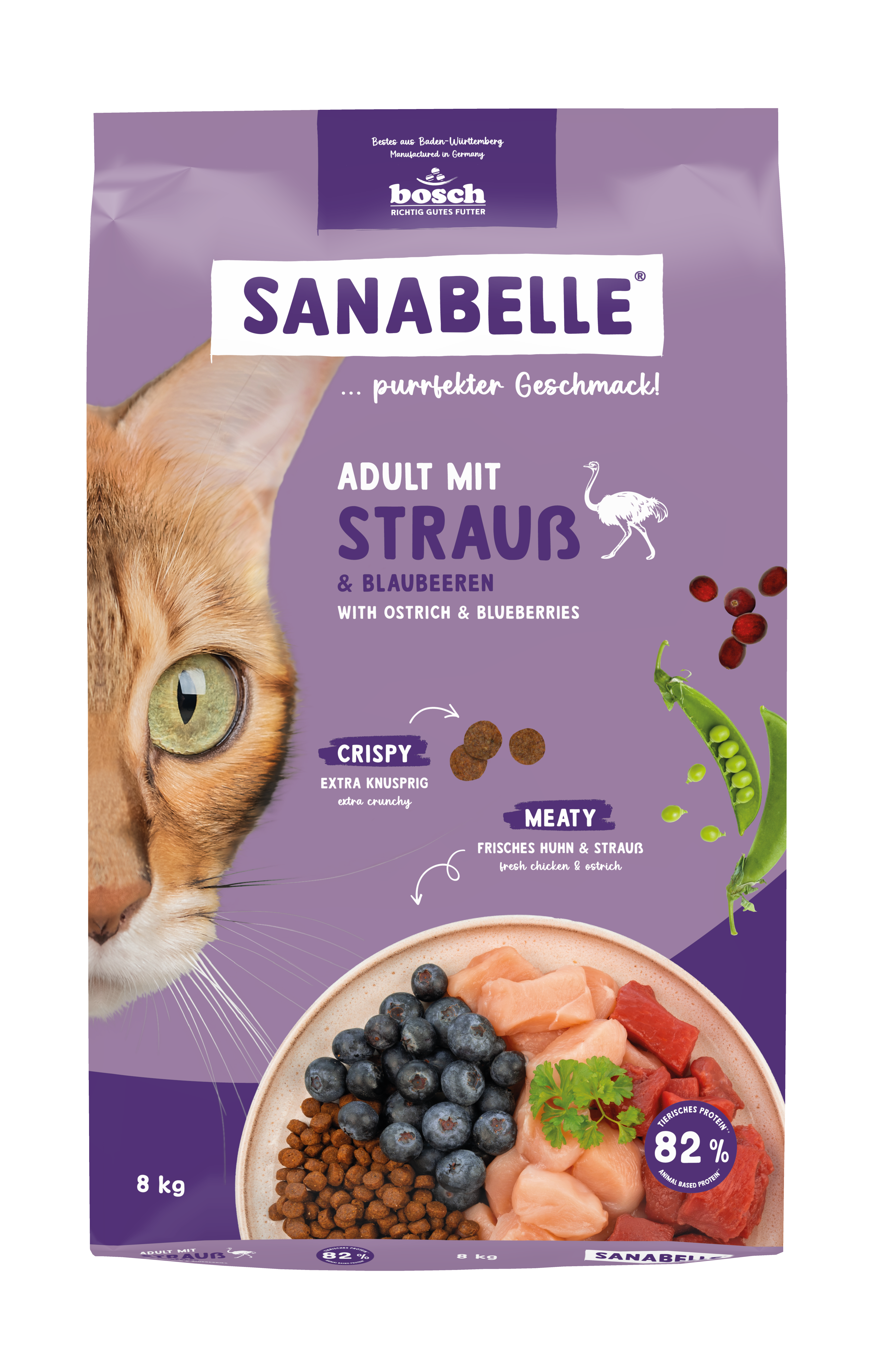Sanabelle Katzen-Trockenfutter Adult mit Strauß