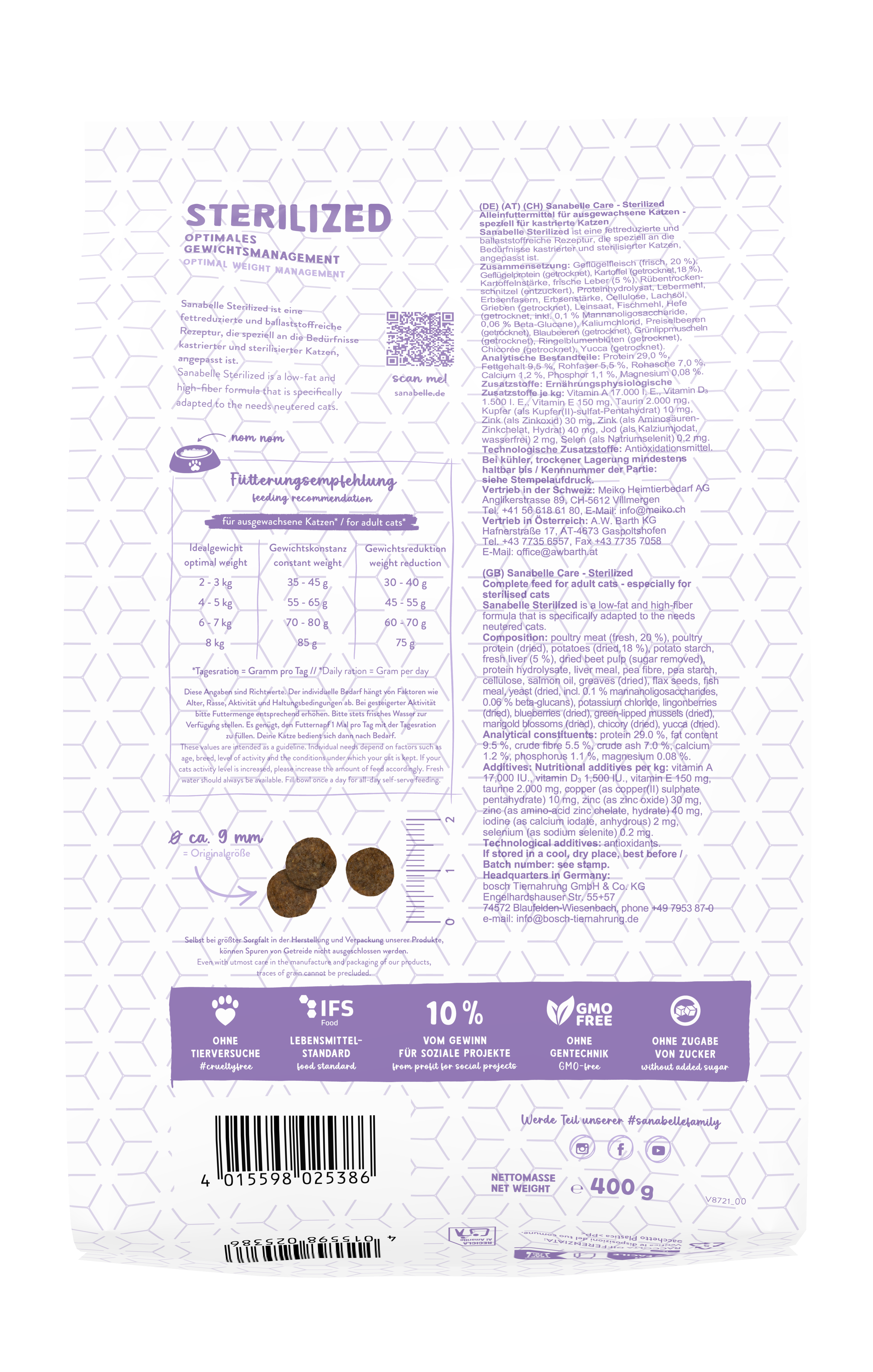 Sanabelle Katzen-Trockenfutter Sterilized