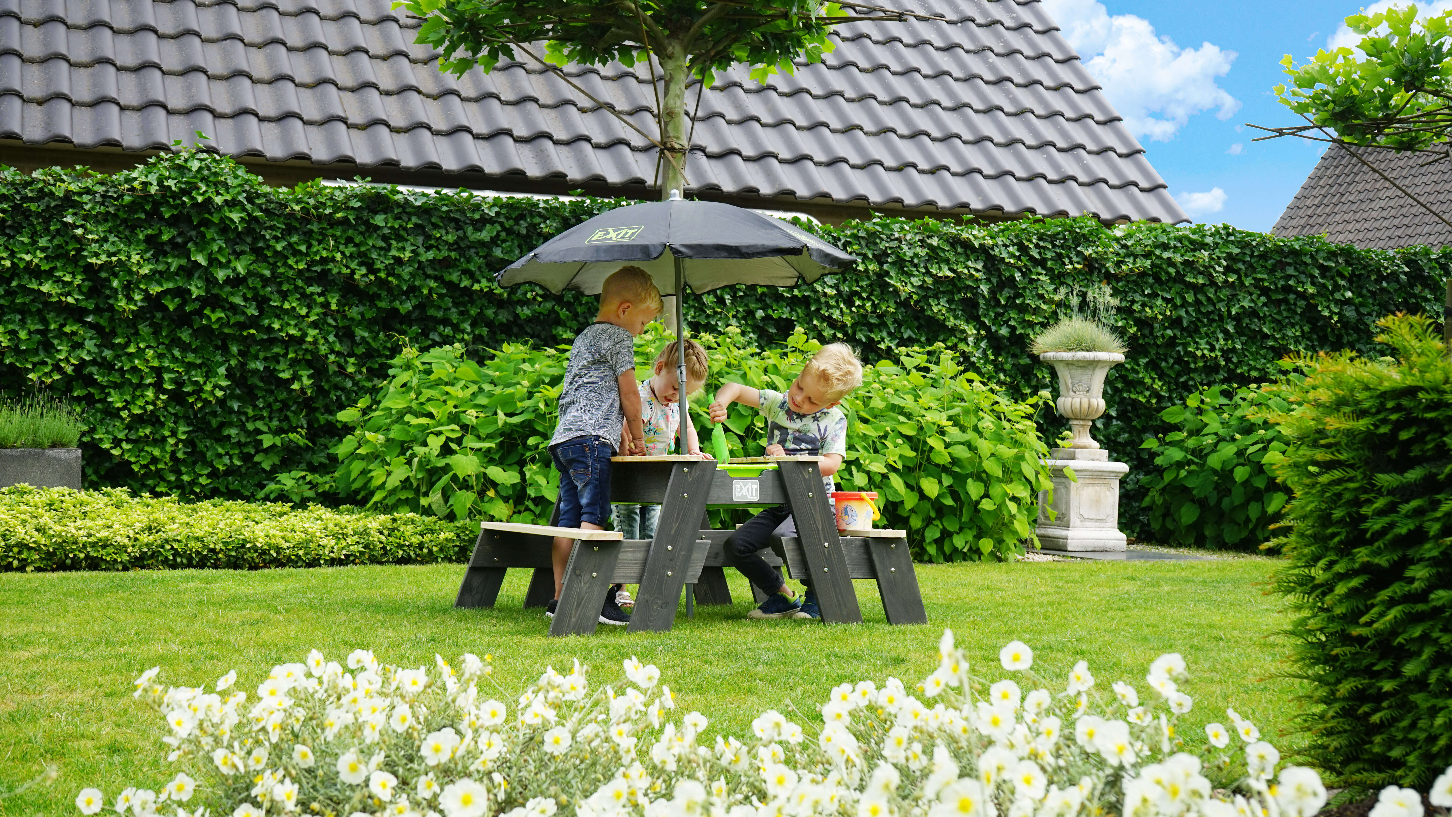 EXIT TOYS Aksent Sand,- Wasser- und Picknicktisch
