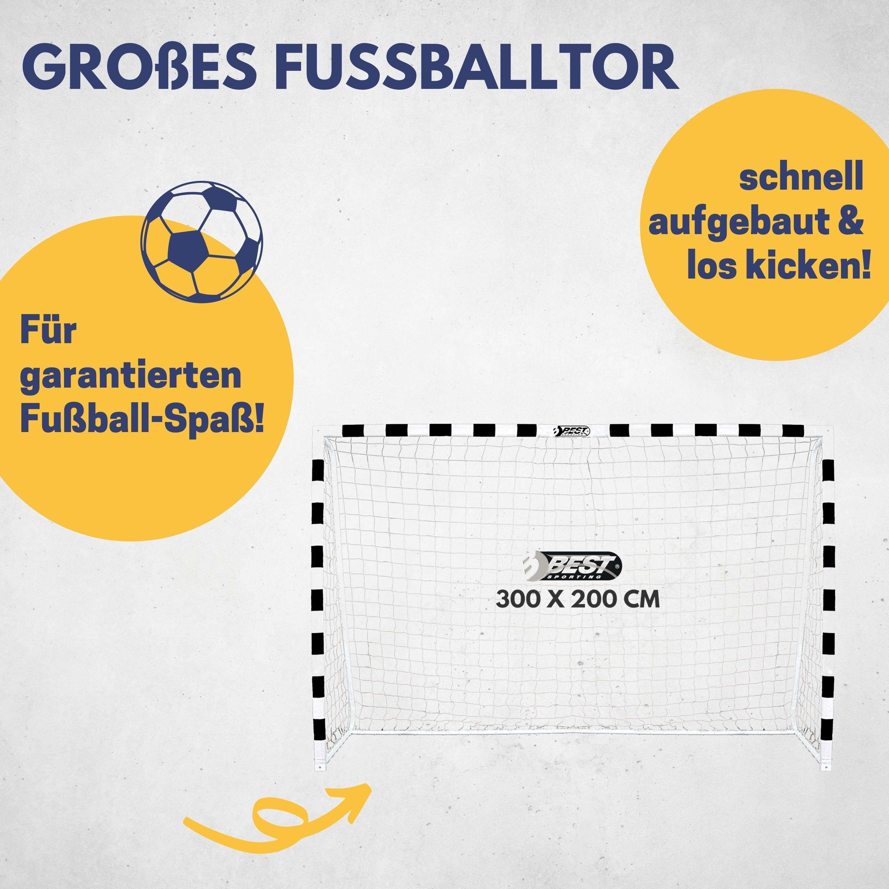 BEST SPORTING Fußballtor Soccer 300 x 200 cm