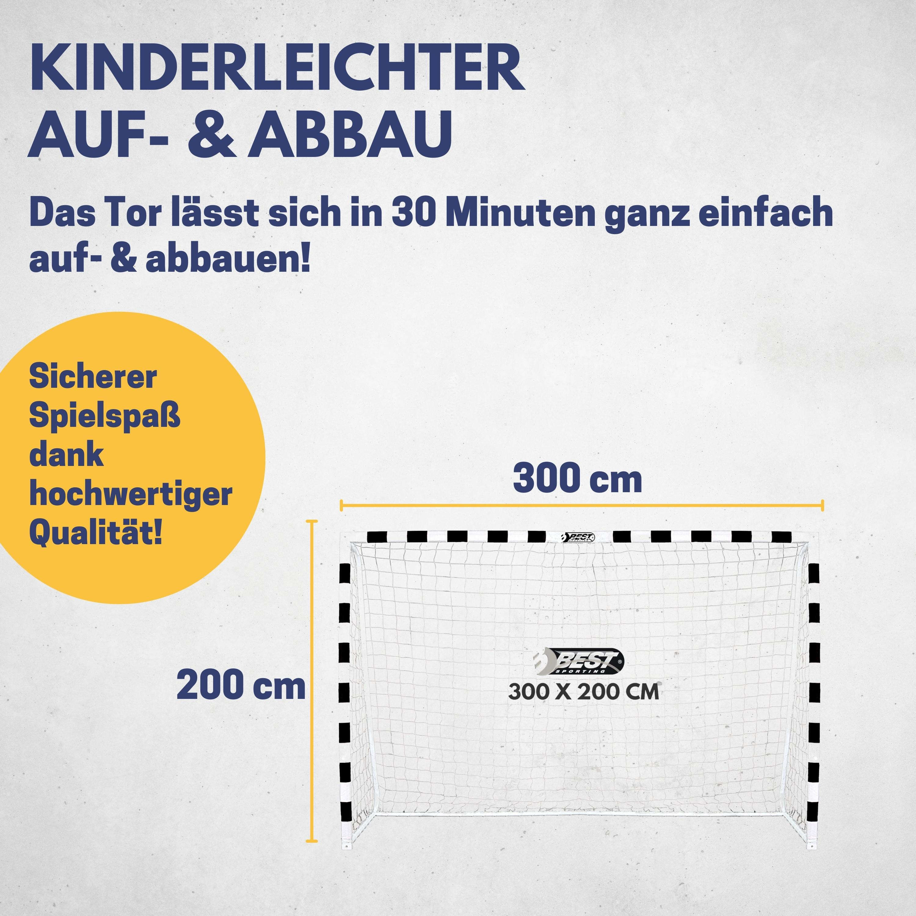 BEST SPORTING Fußballtor Soccer 300 x 200 cm