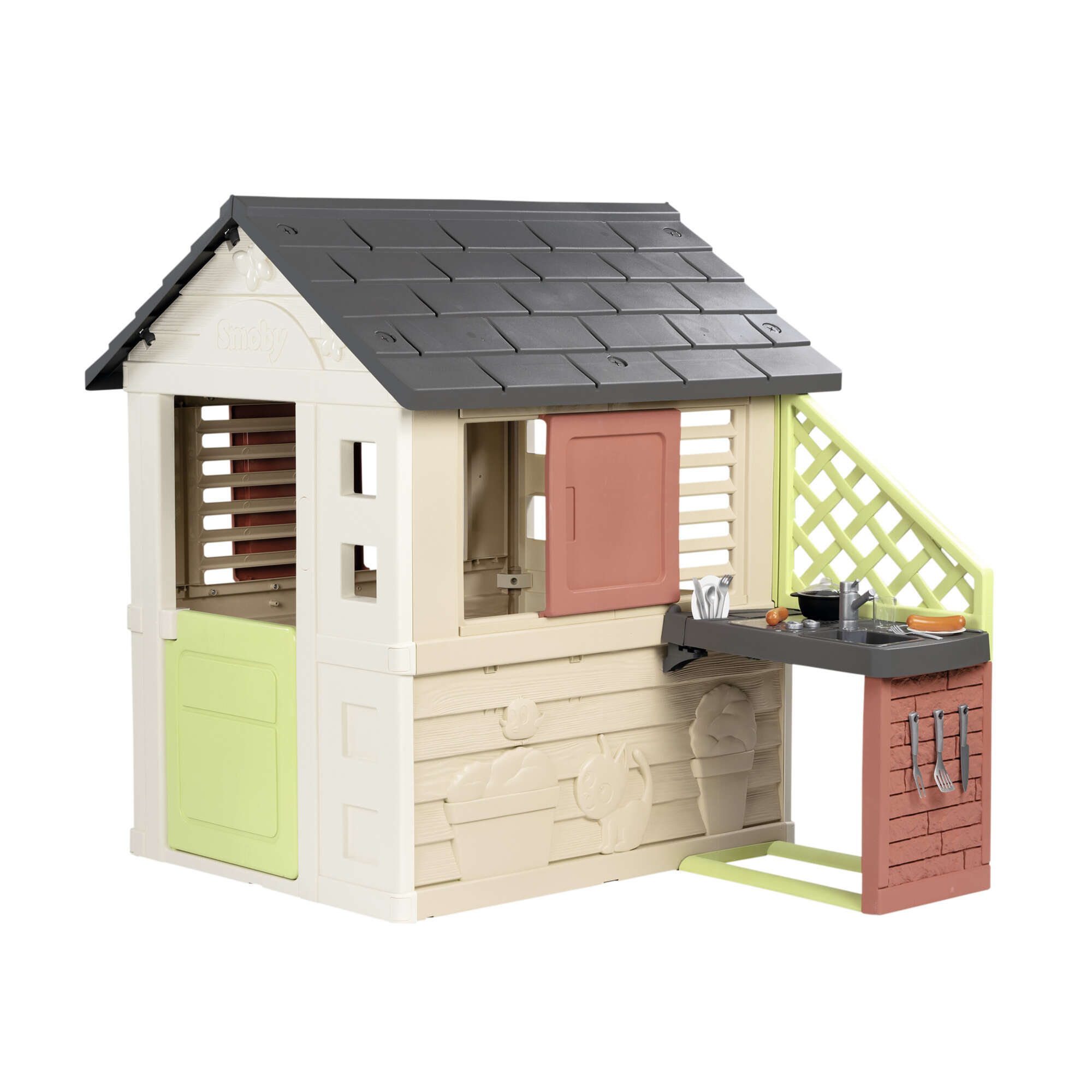 Smoby Life Spielhaus Natur mit Küche