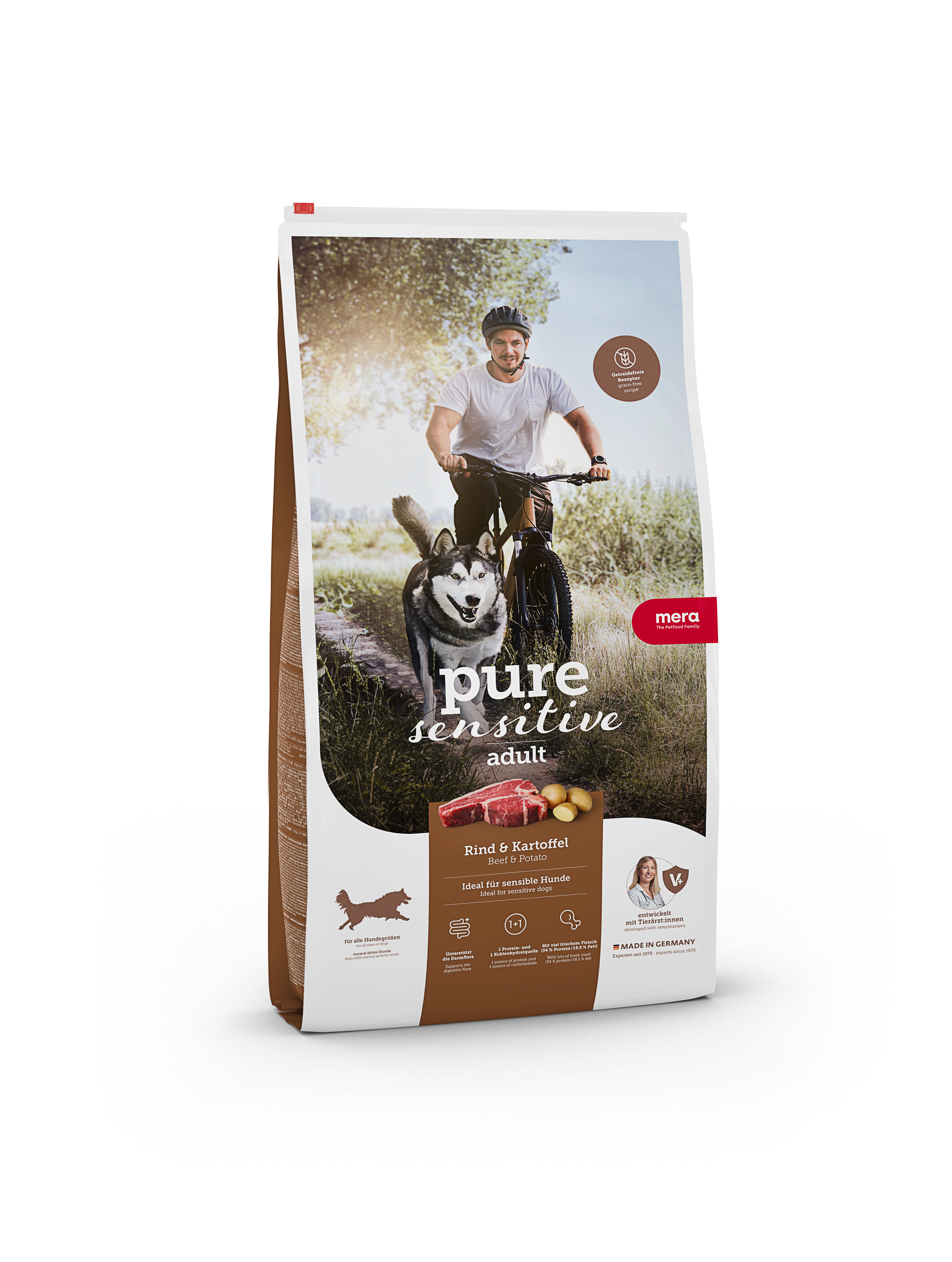 MERA Hunde Trockenfutter Pure Sensitive fresh meat Rind+Kartoffel